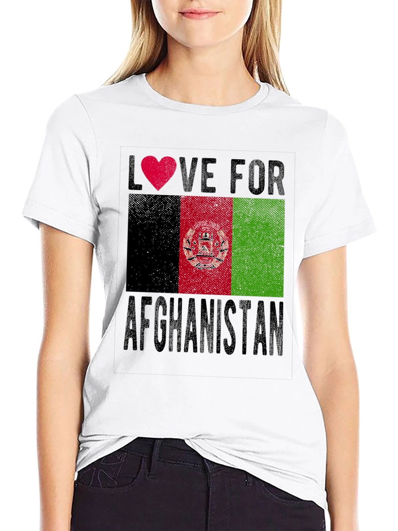 Love Afghanistan T-Shirt - Flag Graphic Tee