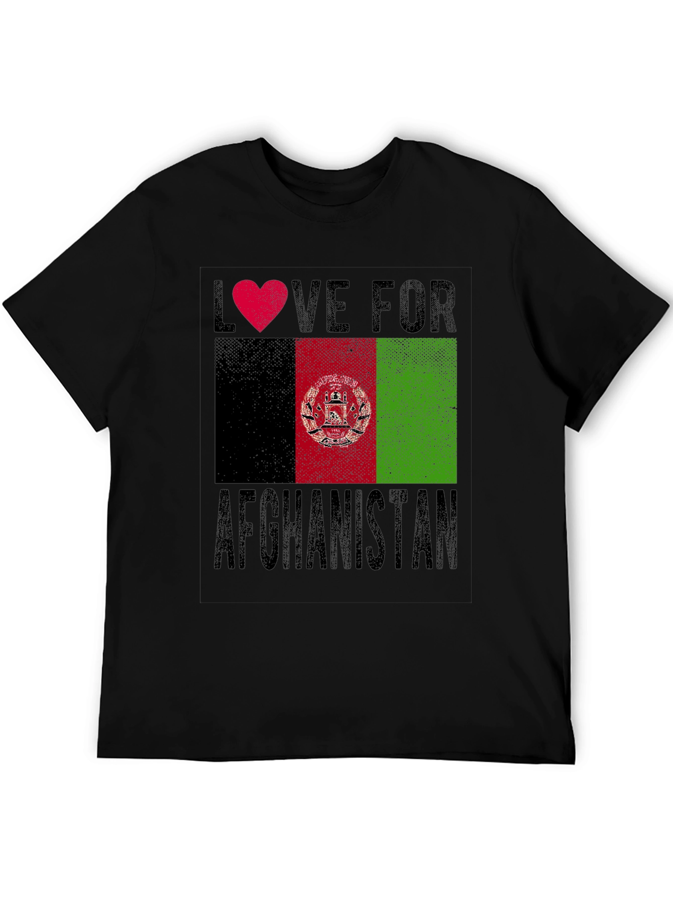 Love Afghanistan T-Shirt - Flag Graphic Tee