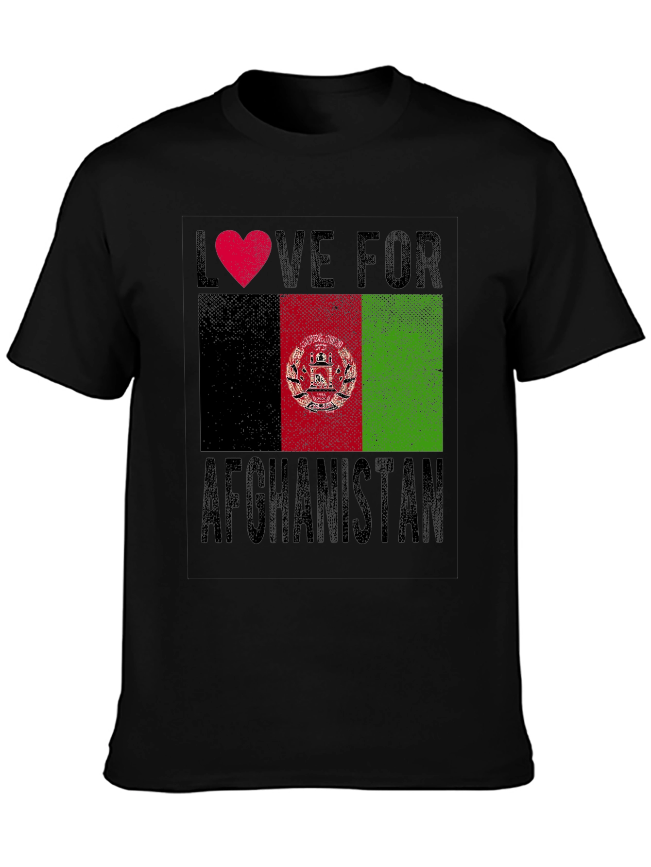 Love Afghanistan T-Shirt - Flag Graphic Tee