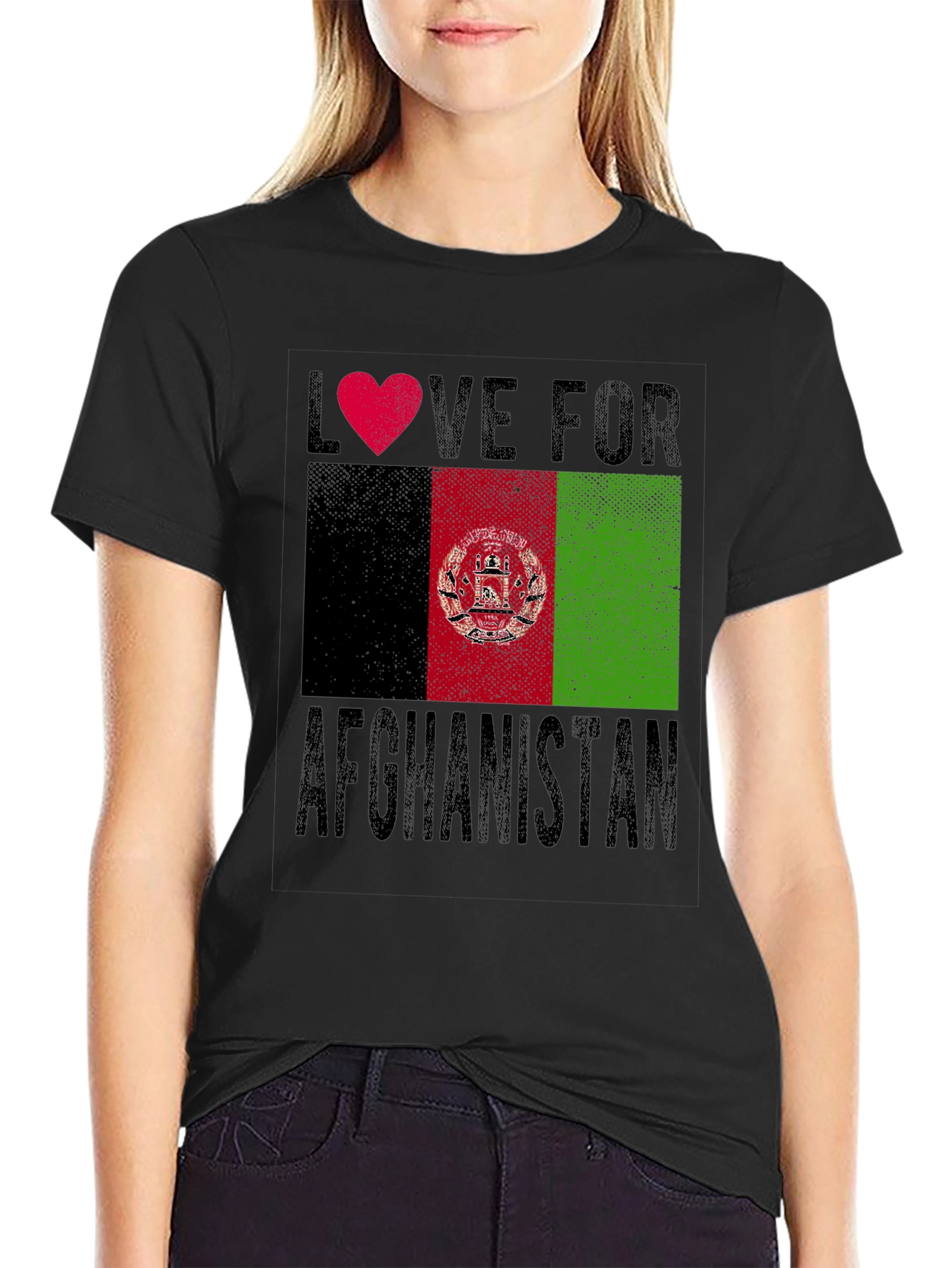 Love Afghanistan T-Shirt - Flag Graphic Tee