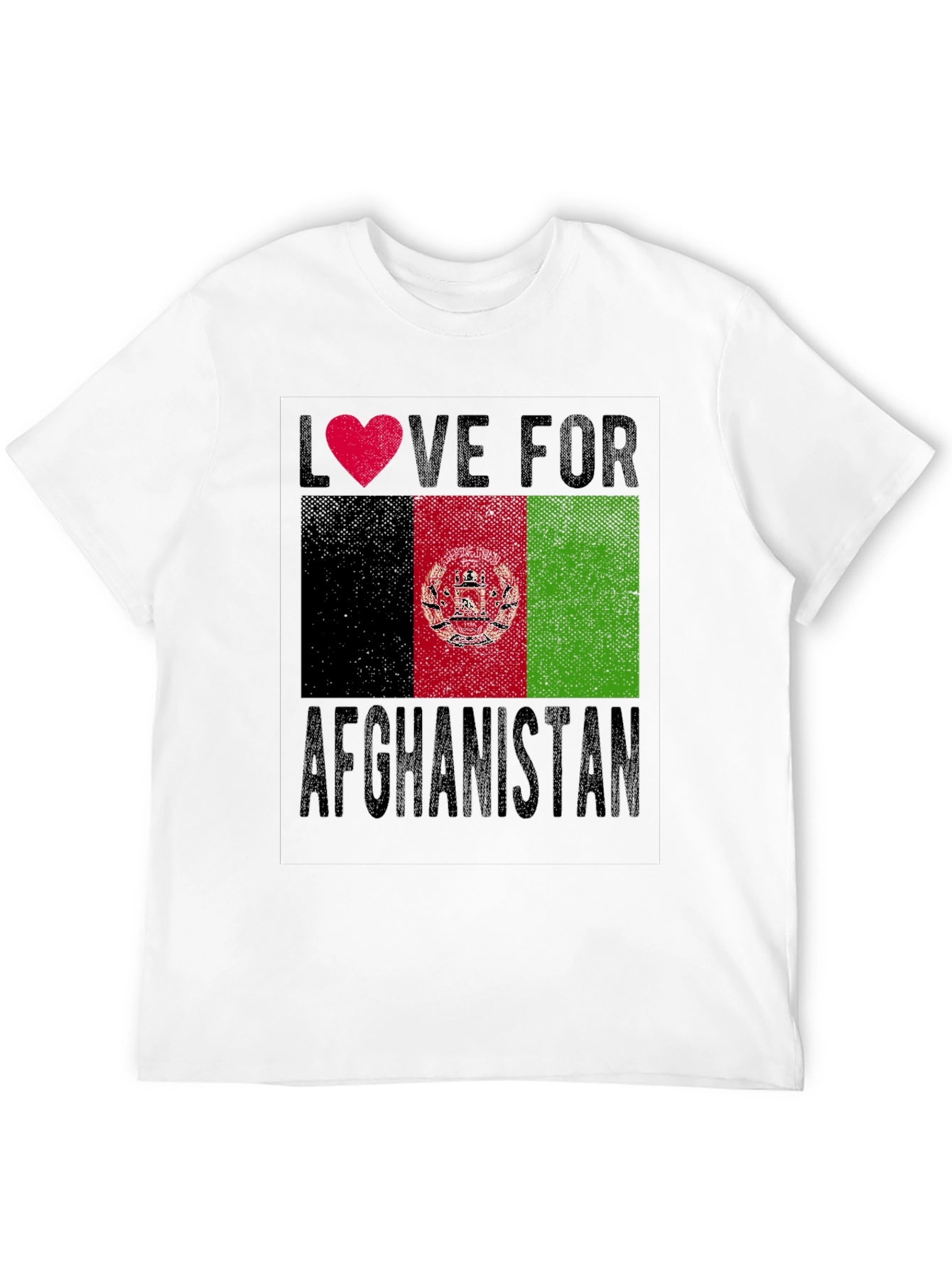 Love Afghanistan T-Shirt - Flag Graphic Tee