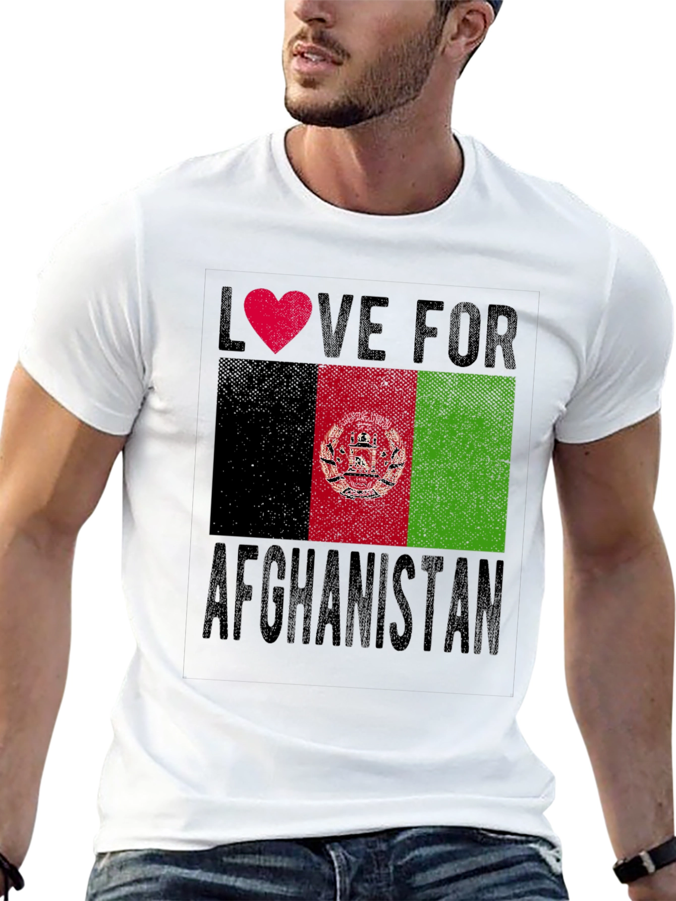Love Afghanistan T-Shirt - Flag Graphic Tee