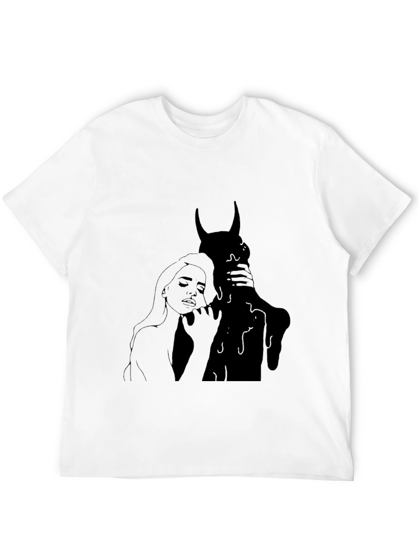 Dark Embrace Graphic Tee - Gothic Style