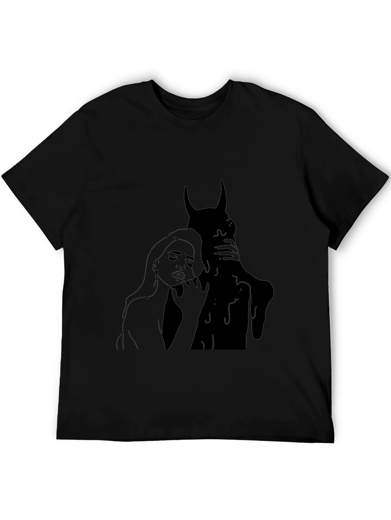 Dark Embrace Graphic Tee - Gothic Style