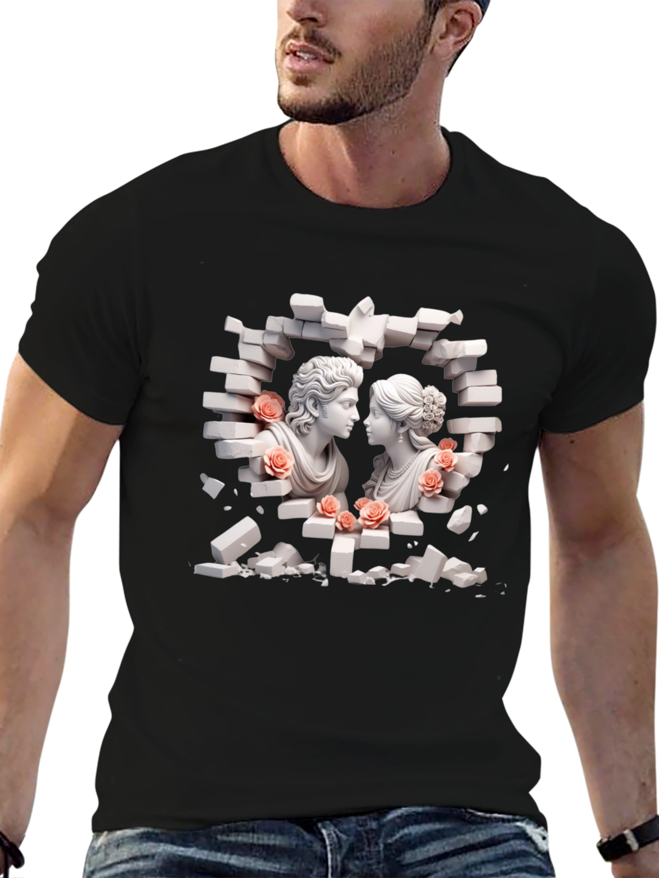Sculpture Romance T-Shirt - Black