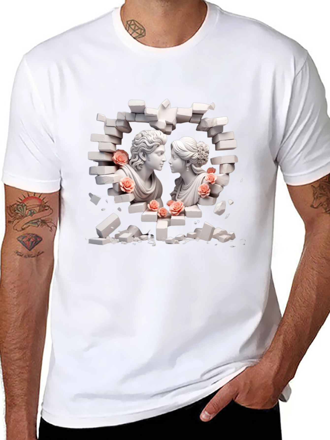 Sculpture Romance T-Shirt - Black