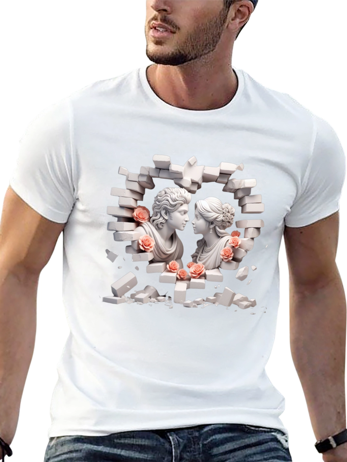 Sculpture Romance T-Shirt - Black