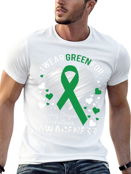 Green Ribbon Organ Donation Awareness T-Shirt