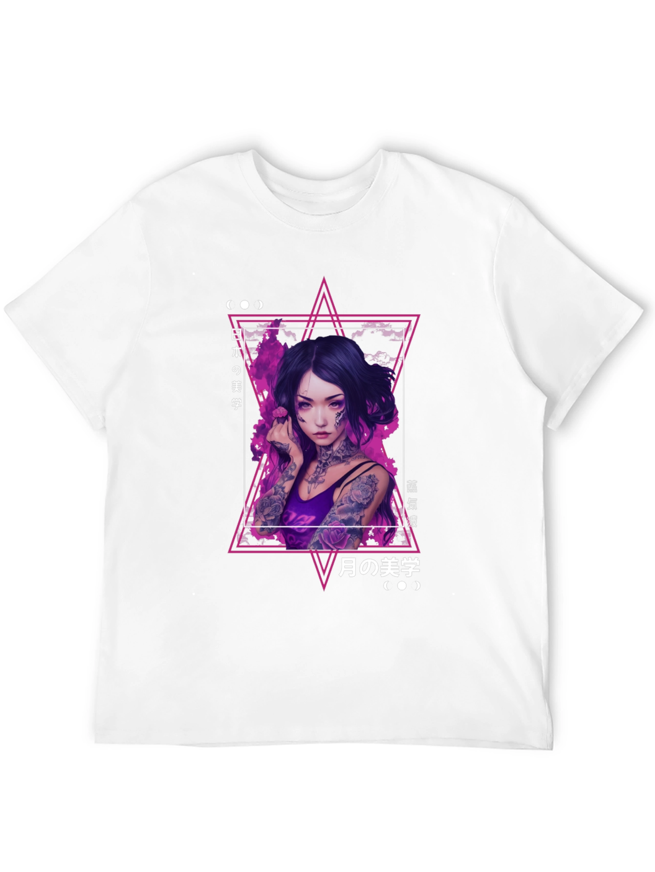 Edgy T-Shirt with Japanese Graphic Design