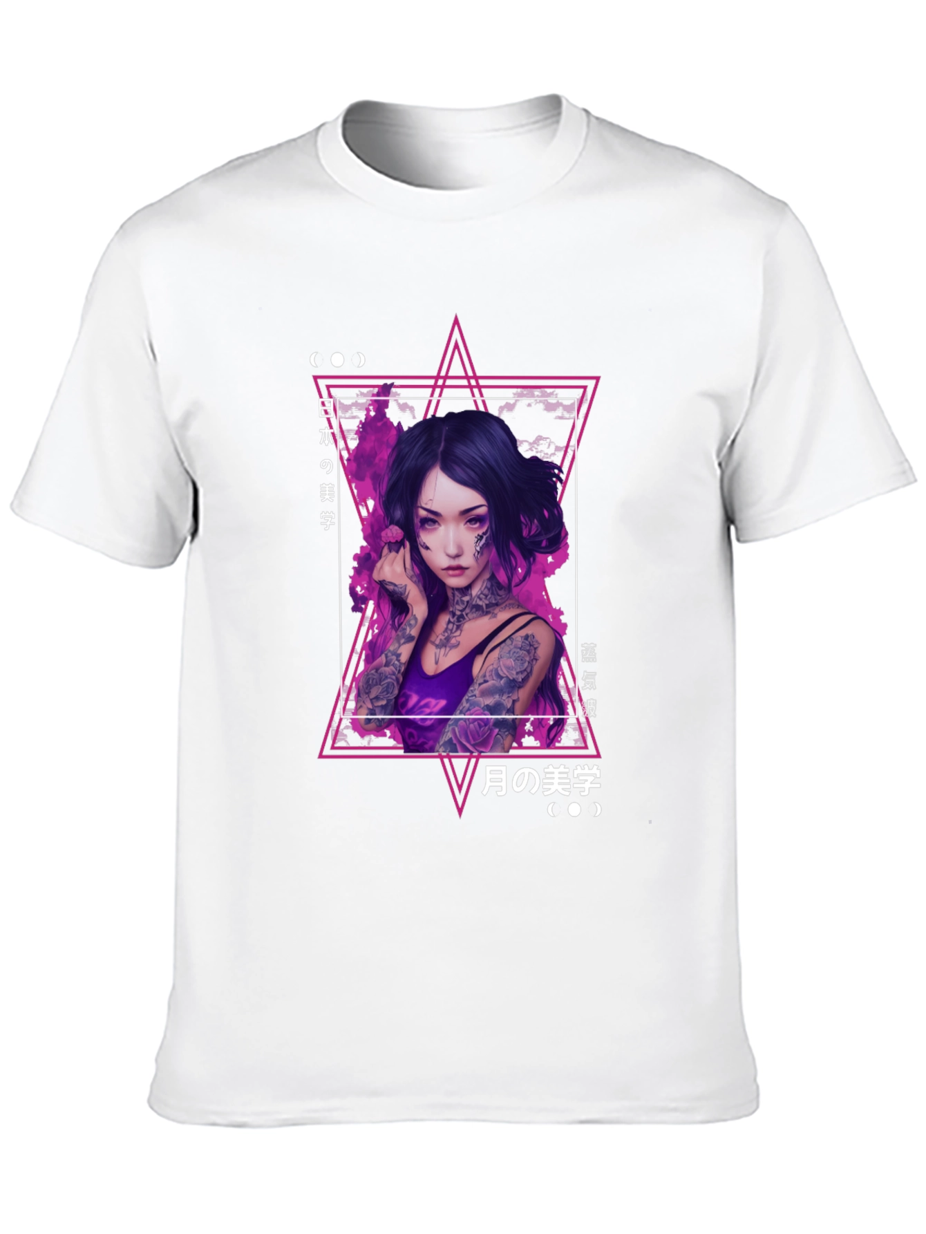 Edgy T-Shirt with Japanese Graphic Design