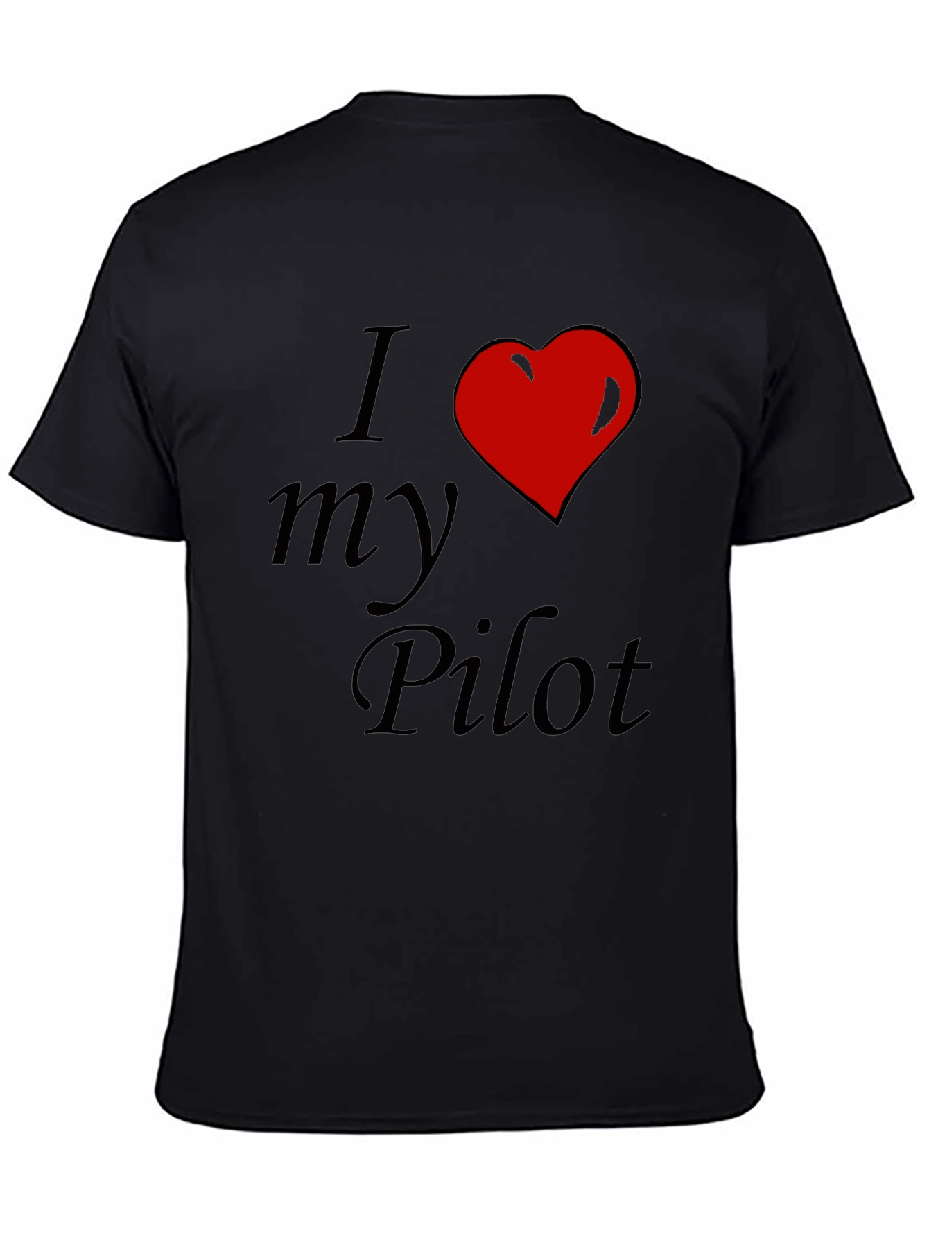I Love My Pilot T-Shirt - Red Heart Design