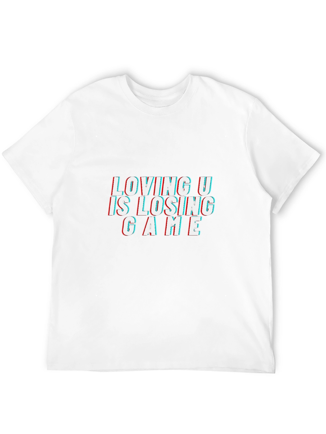 Loving U Is Losing Game Black Graphic Tee