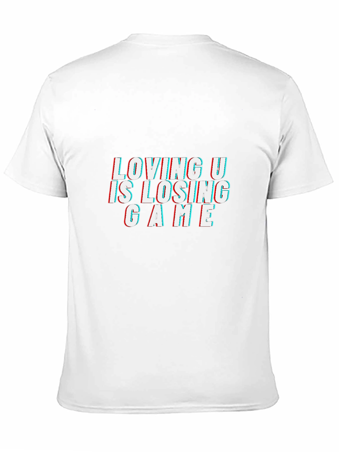 Loving U Is Losing Game Black Graphic Tee