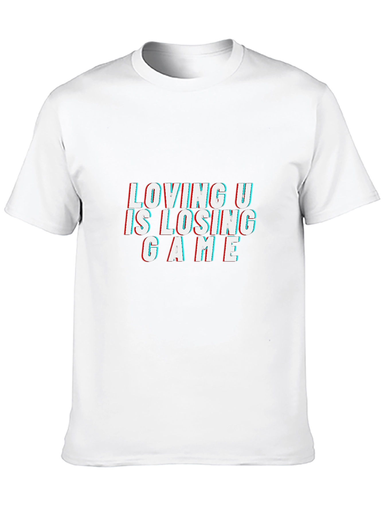 Loving U Is Losing Game Black Graphic Tee
