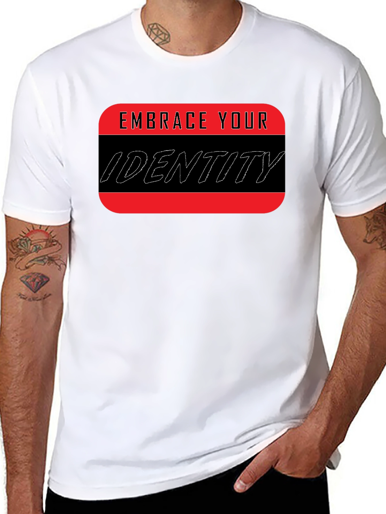 Embrace Your Identity Graphic Tee - Black