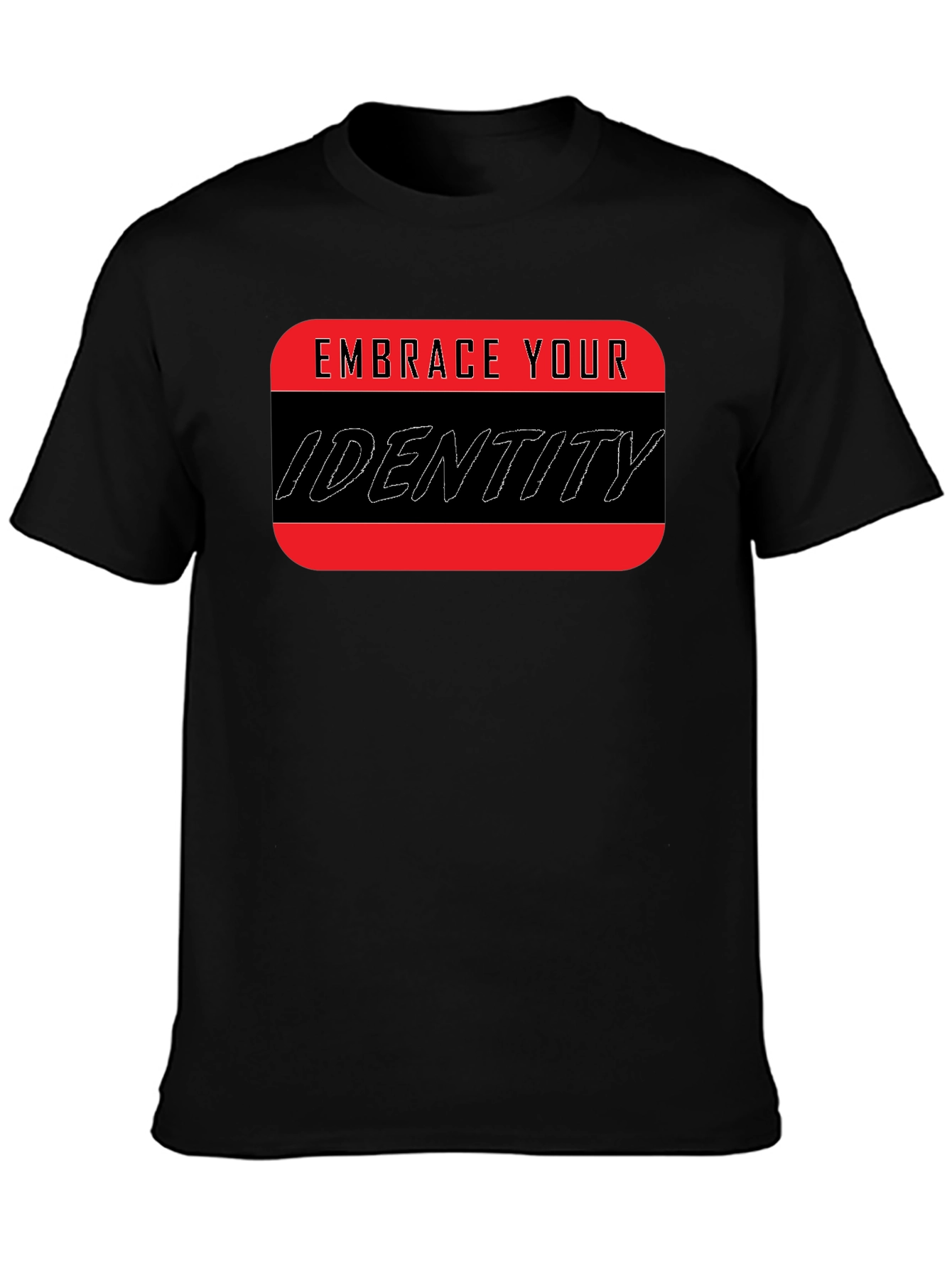 Embrace Your Identity Graphic Tee - Black