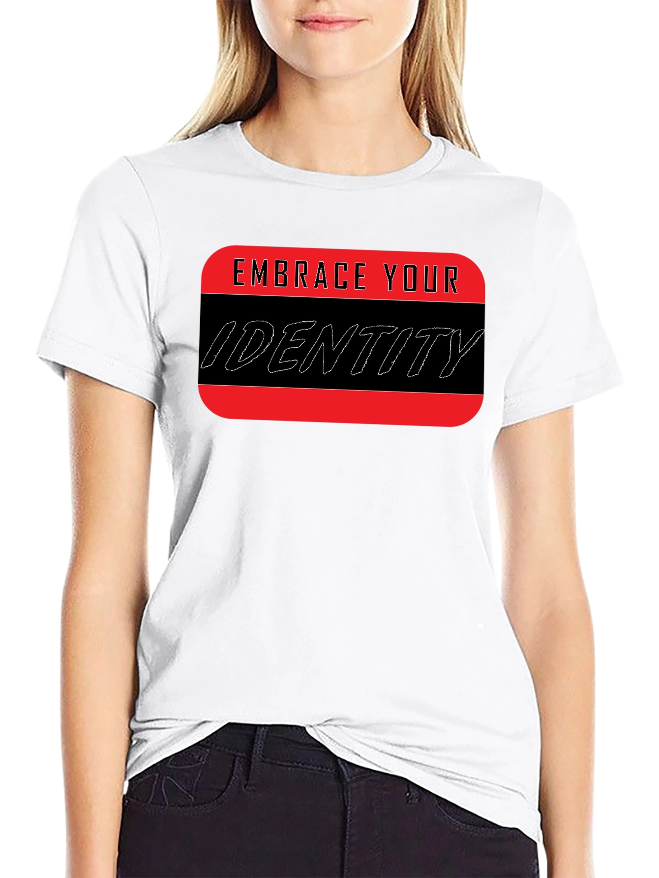 Embrace Your Identity Graphic Tee - Black