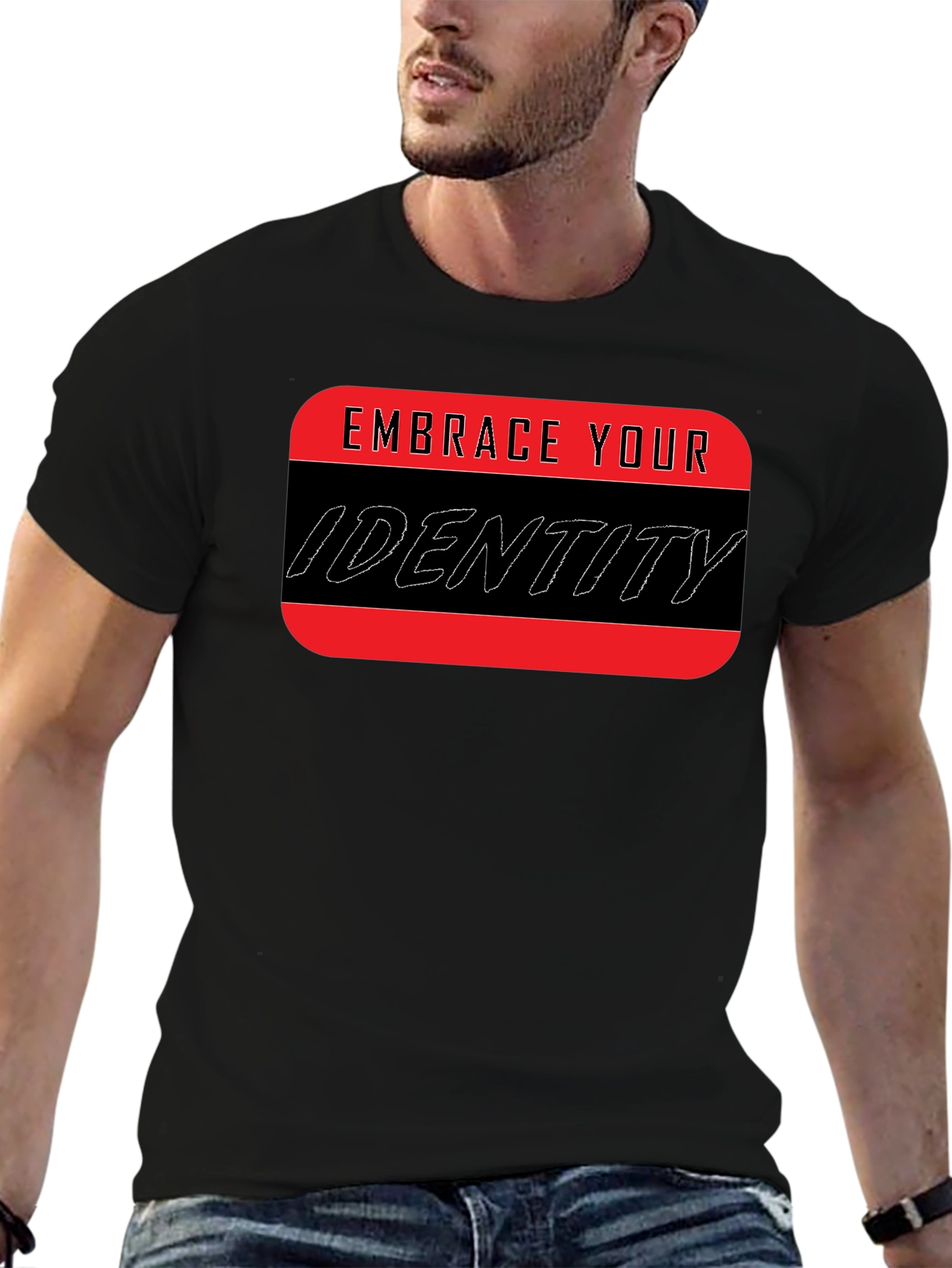 Embrace Your Identity Graphic Tee - Black