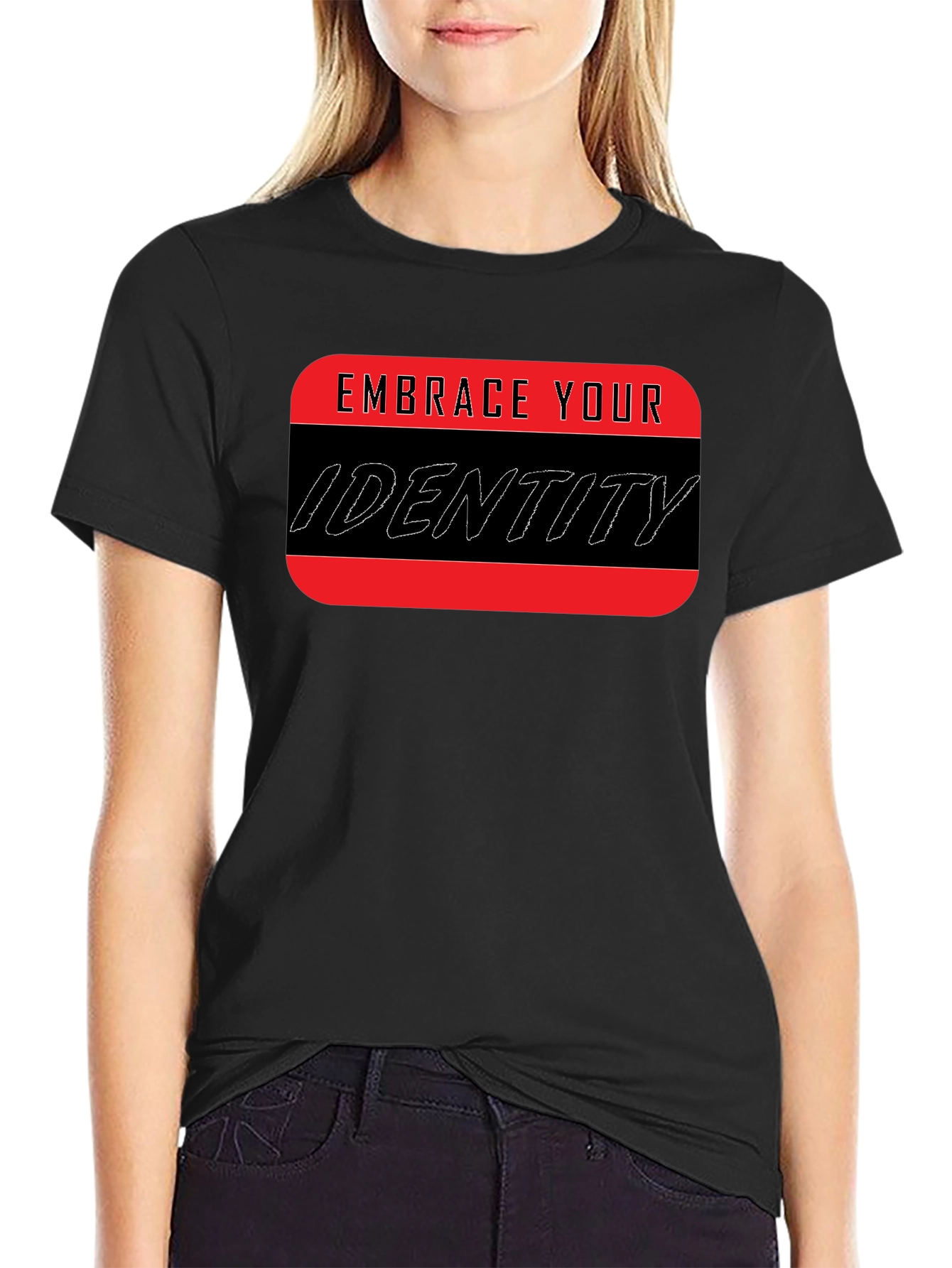 Embrace Your Identity Graphic Tee - Black