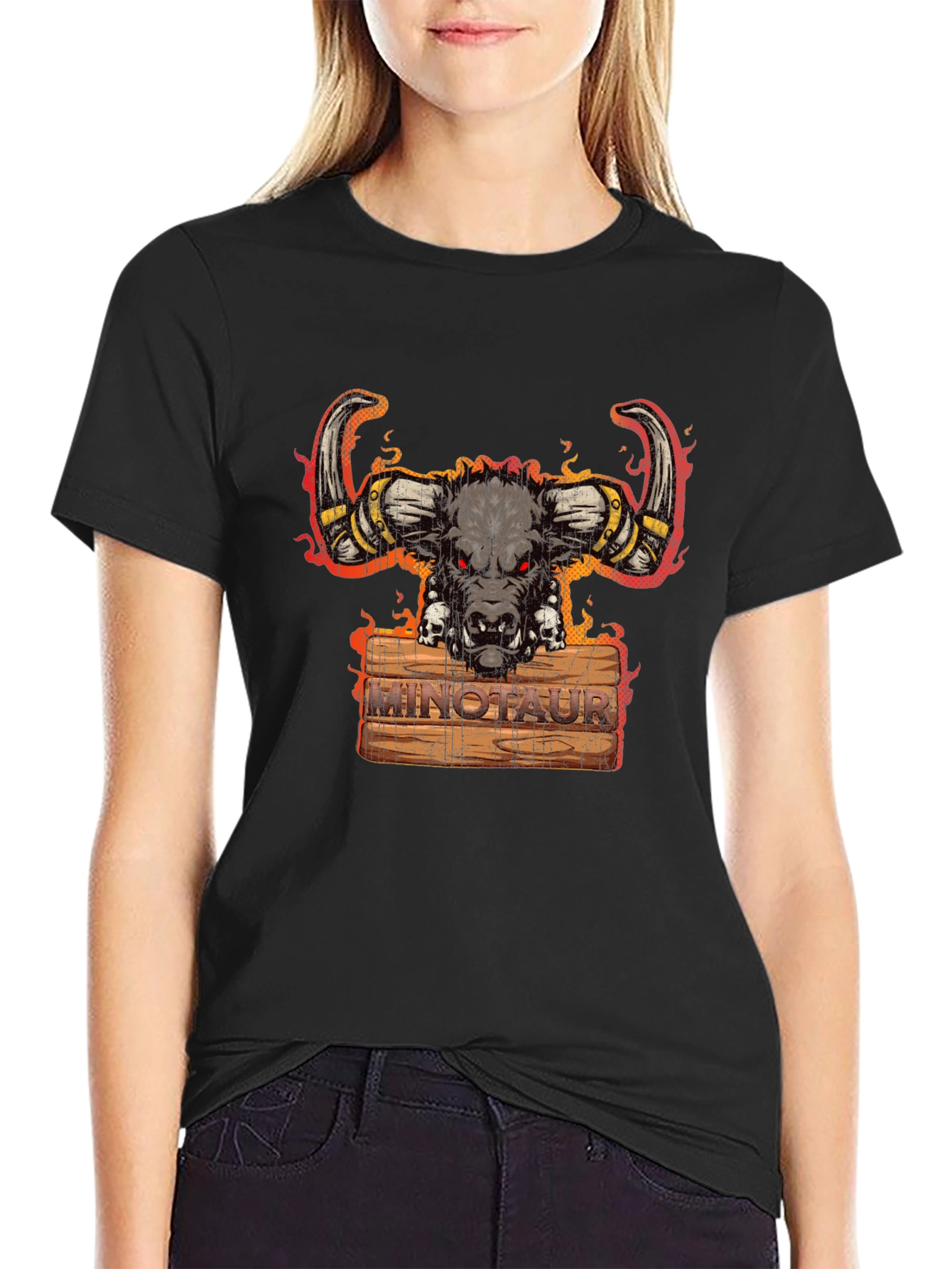 Minotaur Graphic Tee - Fierce Mythical Creature Design