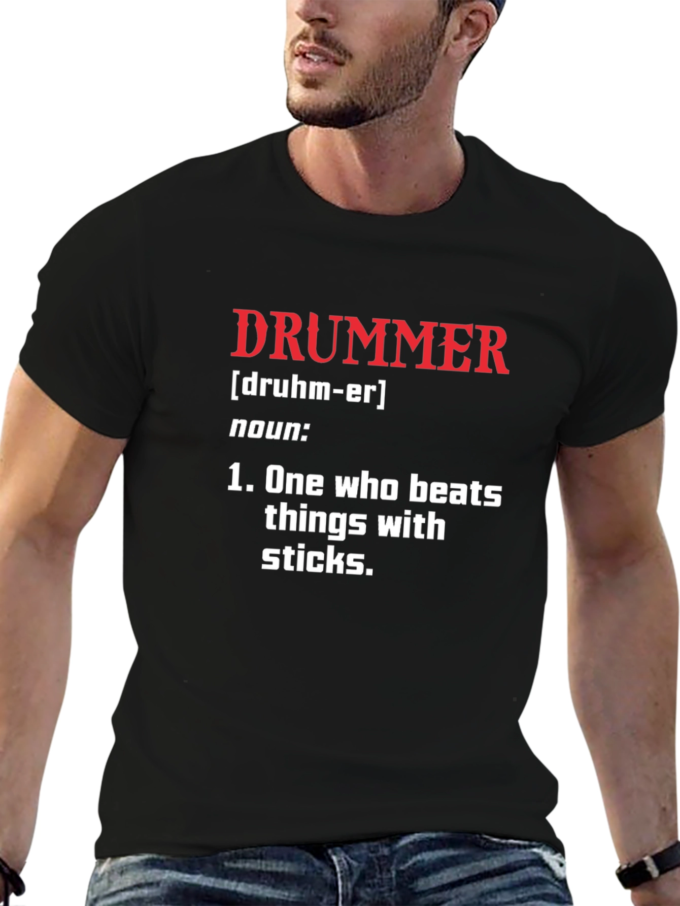 Drummer Definition T-Shirt - Funny Musician Tee