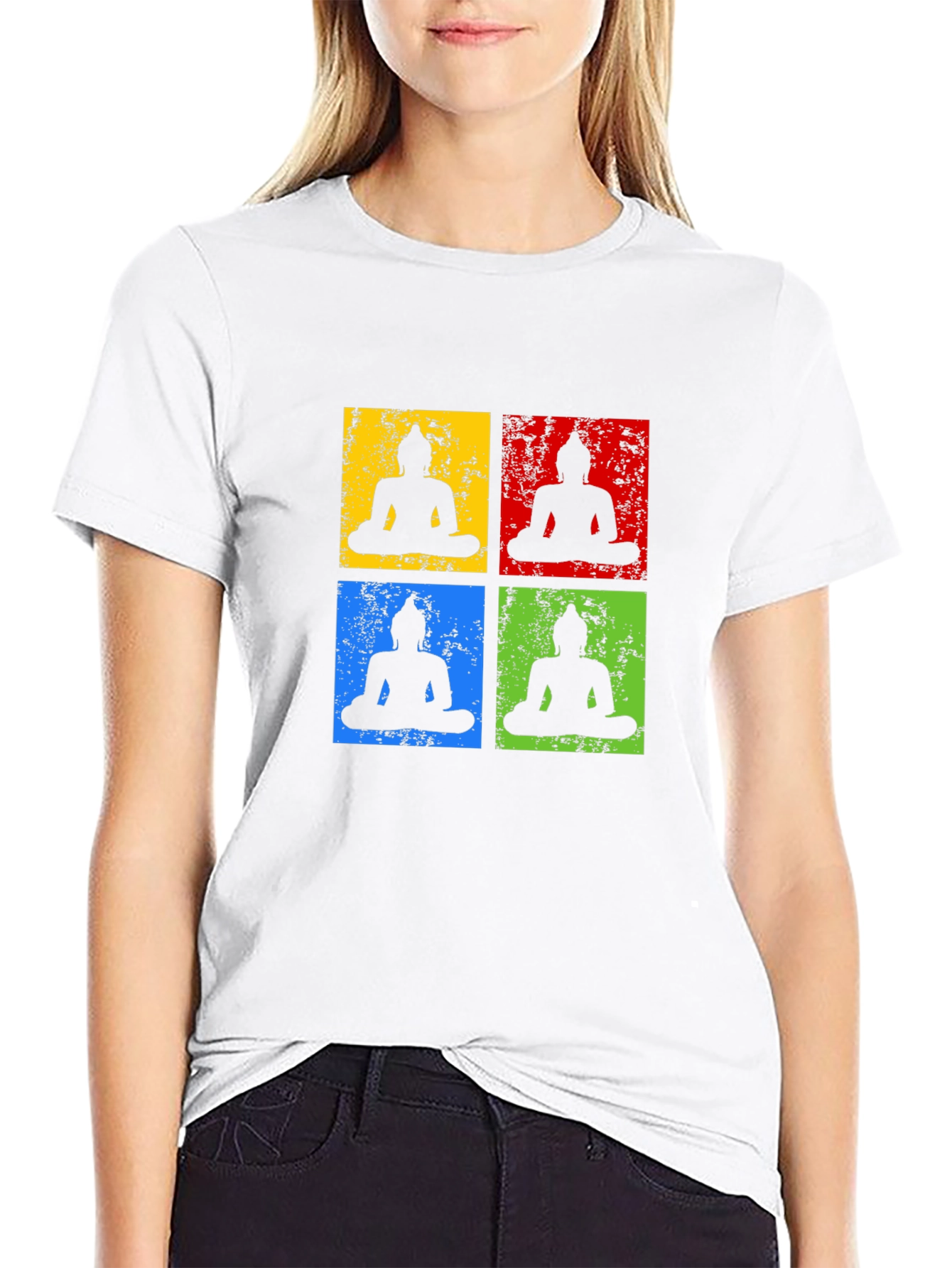 Buddha Pop Art T-Shirt - Zen Meditation Tee