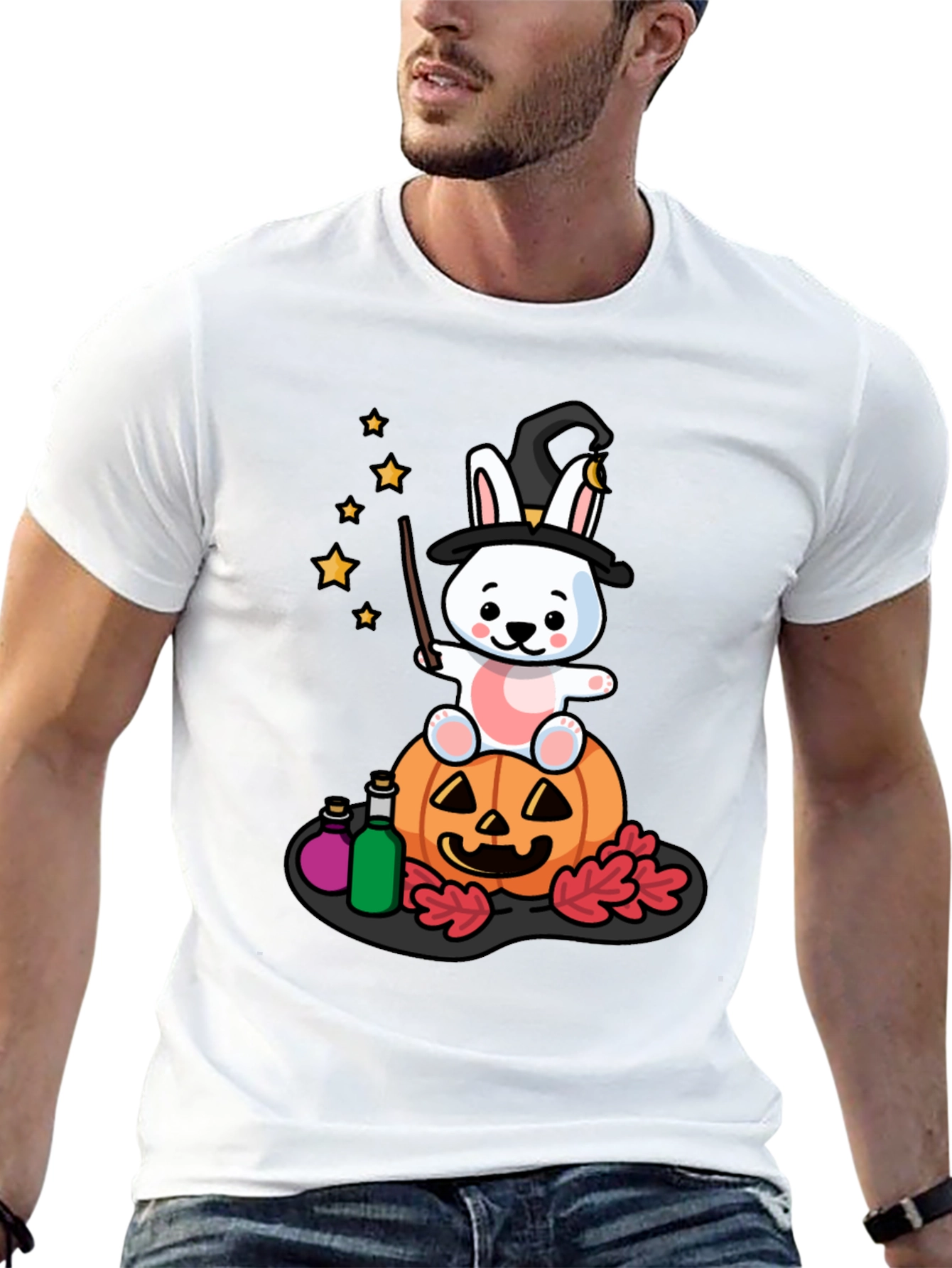 Halloween Bunny Witch T-Shirt