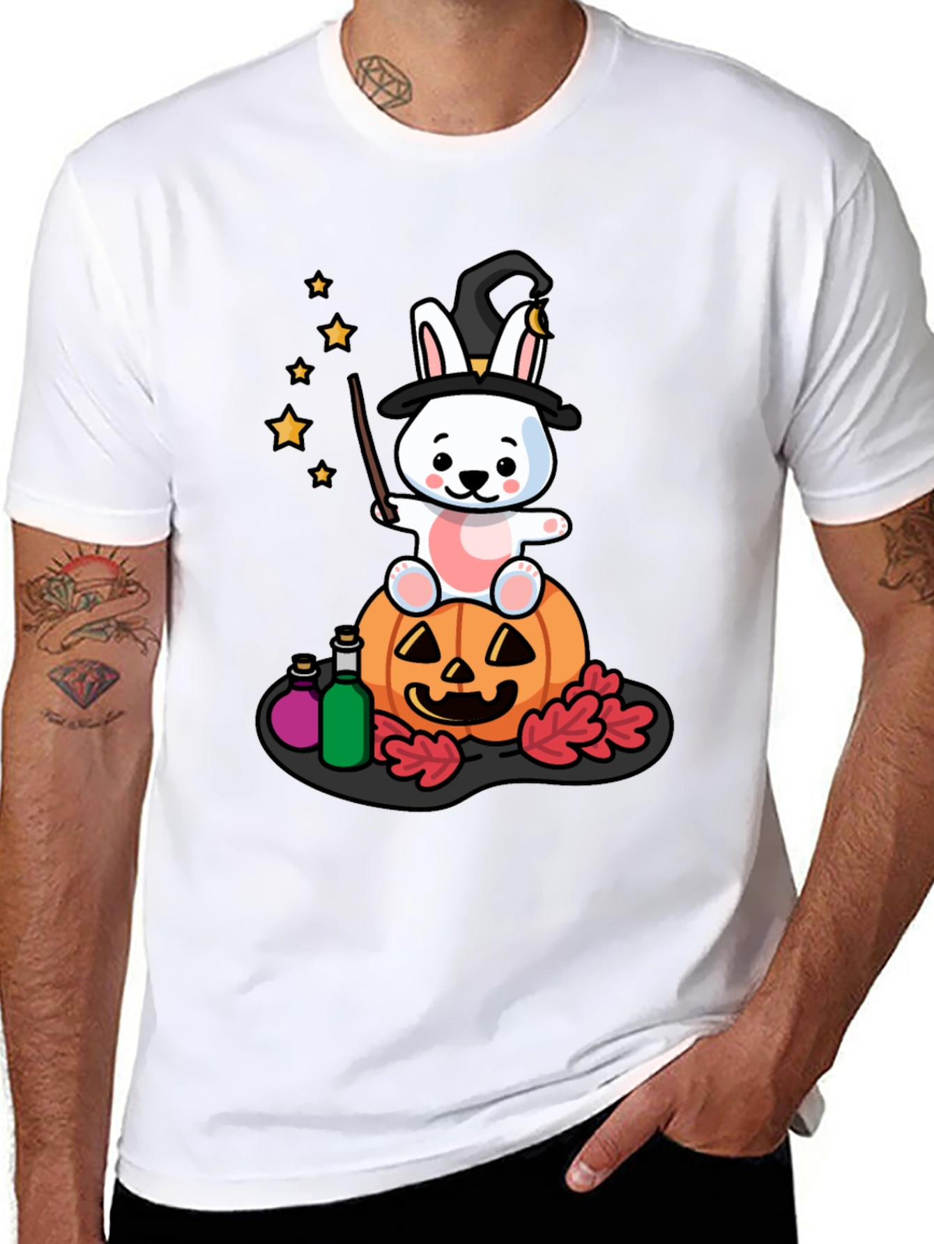 Halloween Bunny Witch T-Shirt