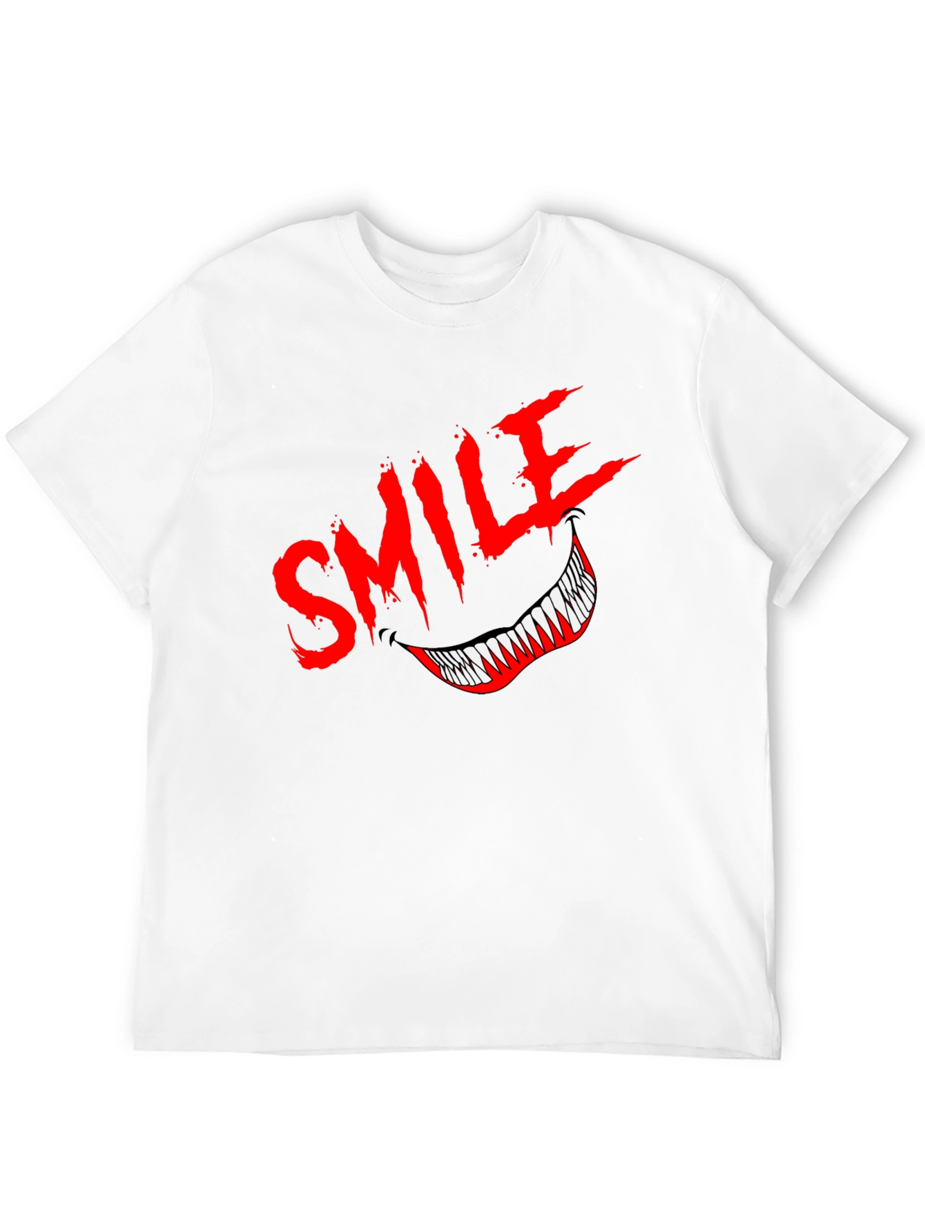 Smile Graphic Print Black T-Shirt