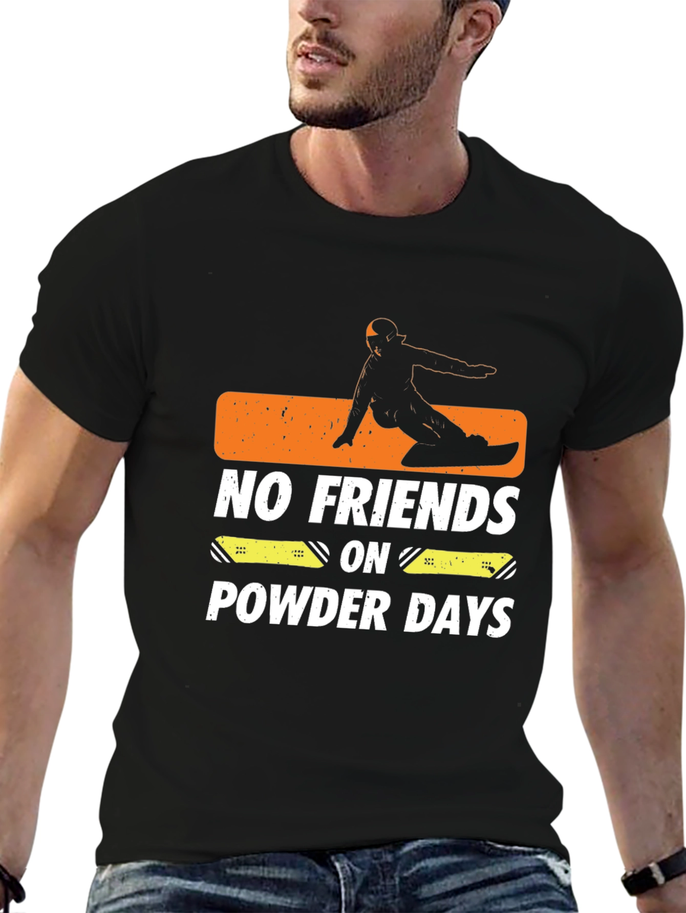 No Friends On Powder Days Graphic Tee