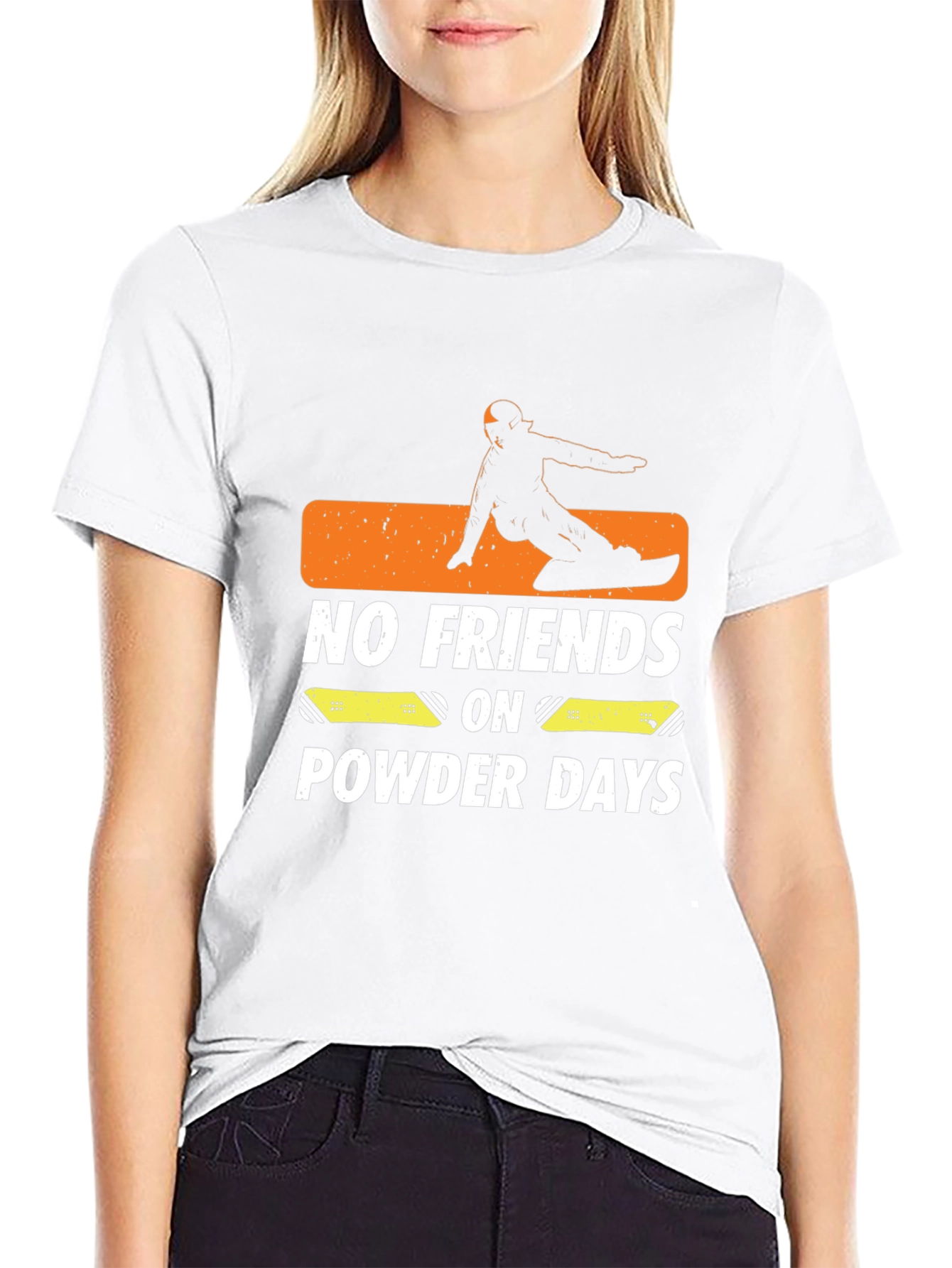 No Friends On Powder Days Graphic Tee