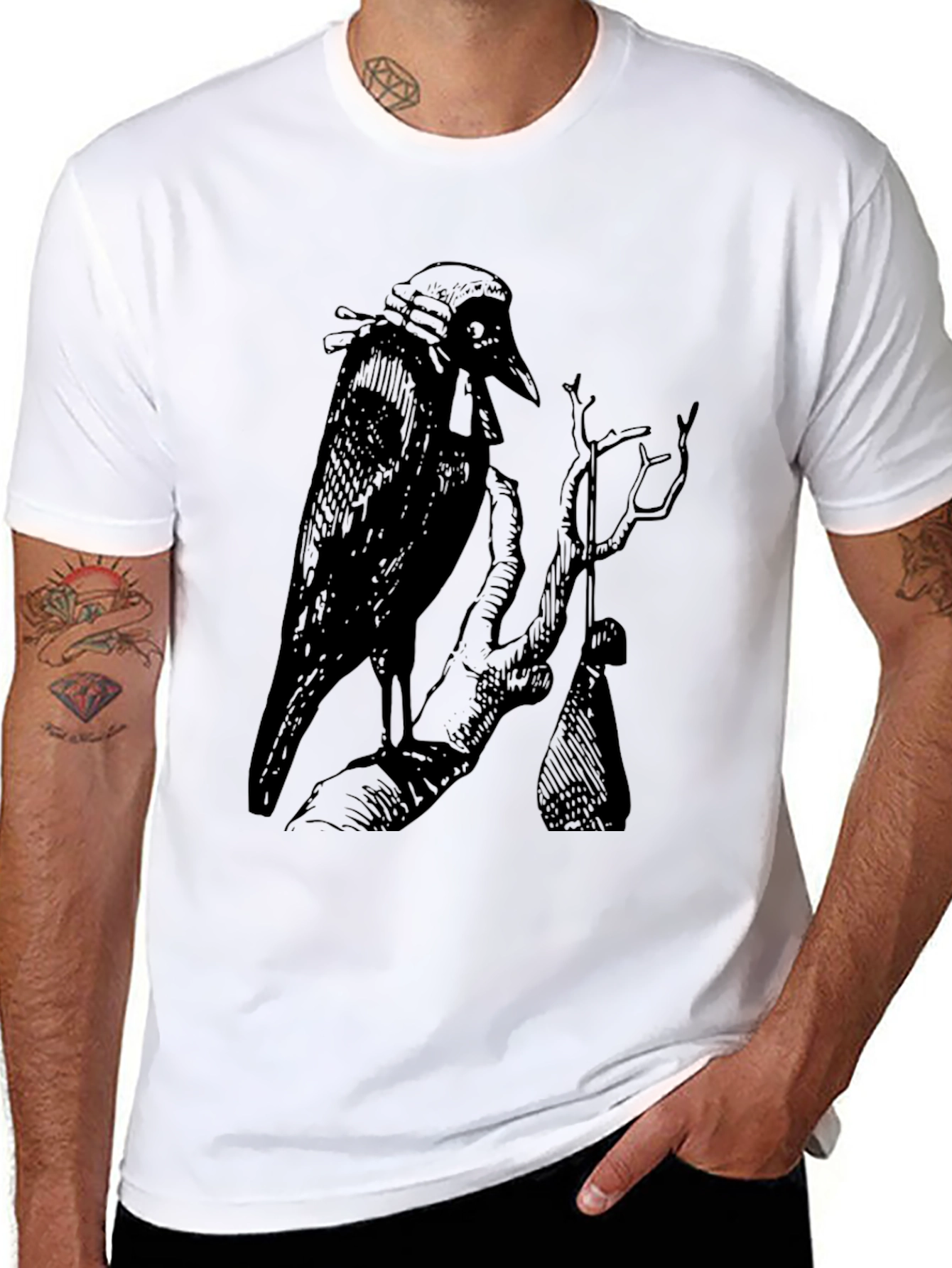 Raven Gallows Humor Graphic Tee