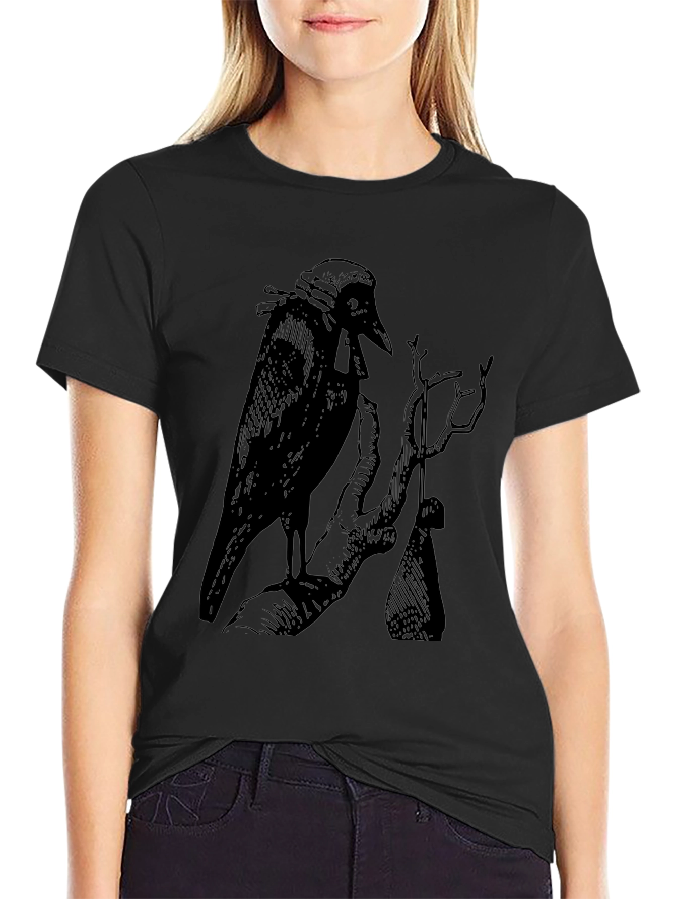 Raven Gallows Humor Graphic Tee