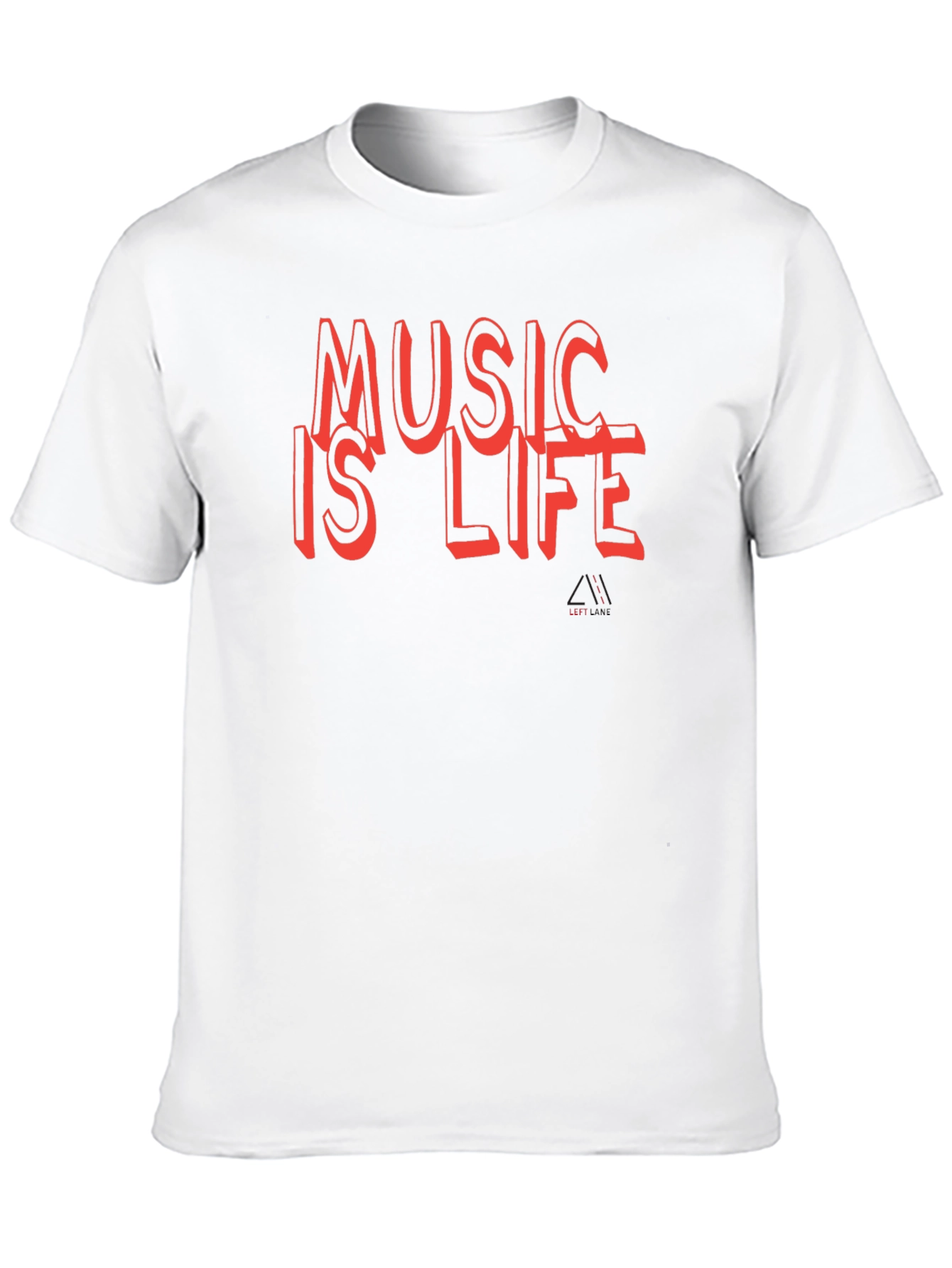 Music is Life Graphic Tee - Black Cotton T-Shirt