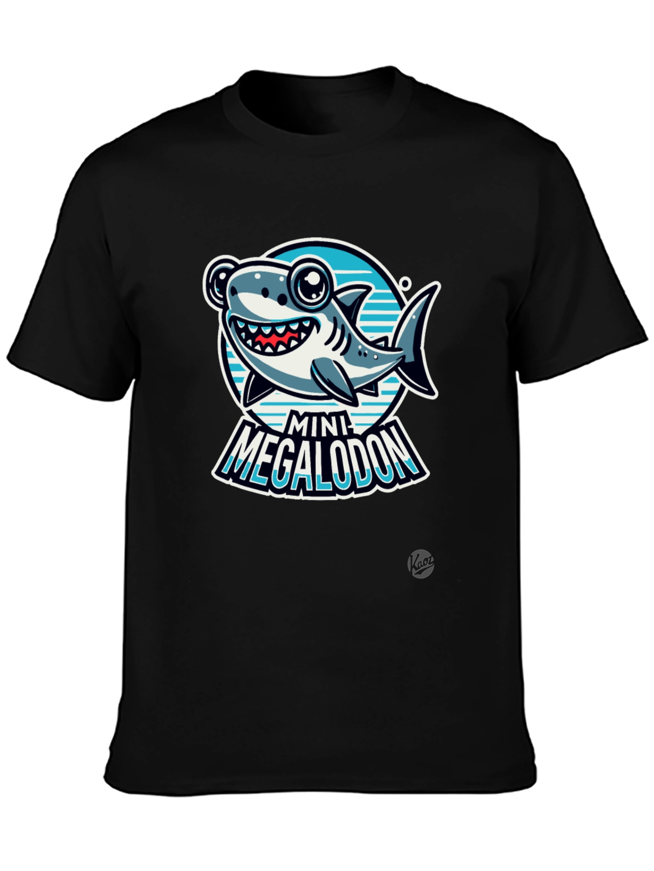 Mini Megalodon Graphic Black T-Shirt
