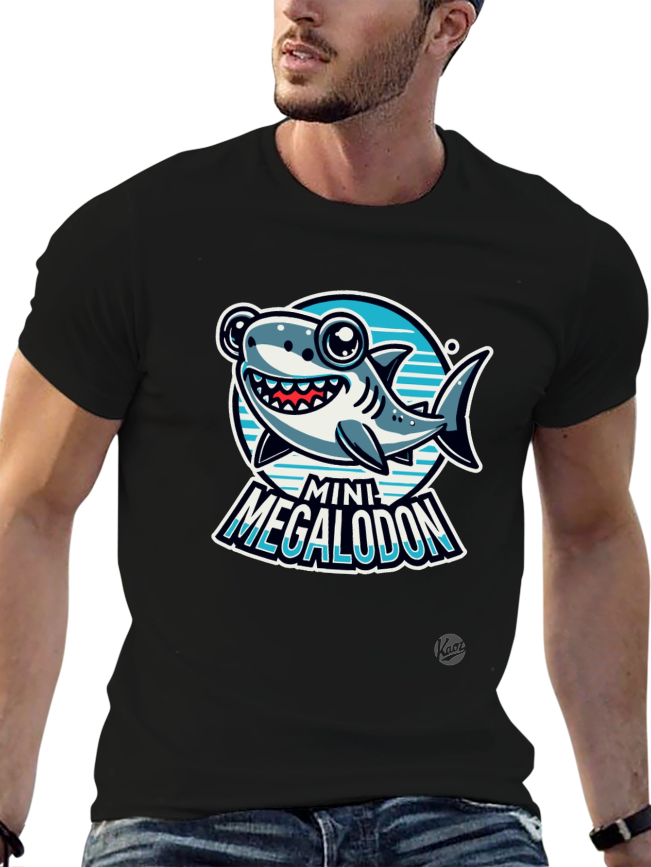 Mini Megalodon Graphic Black T-Shirt