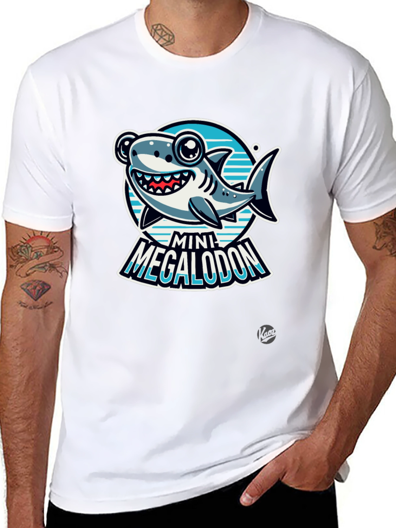 Mini Megalodon Graphic Black T-Shirt