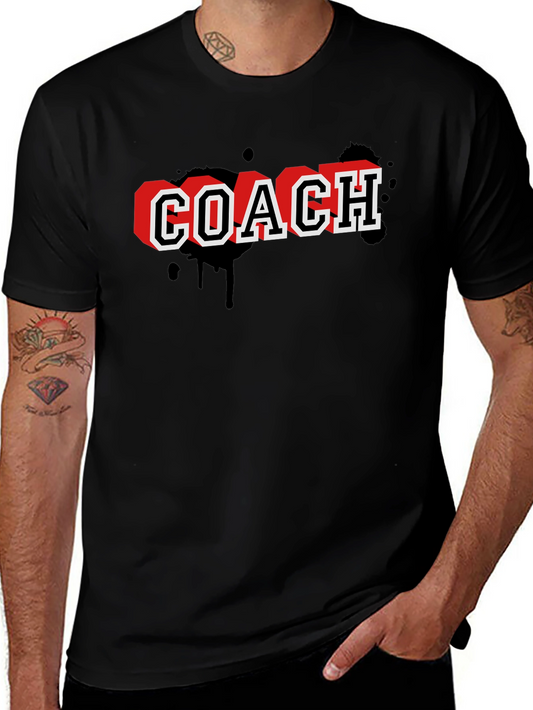 Coach Graphic T-Shirt - Black Cotton Tee