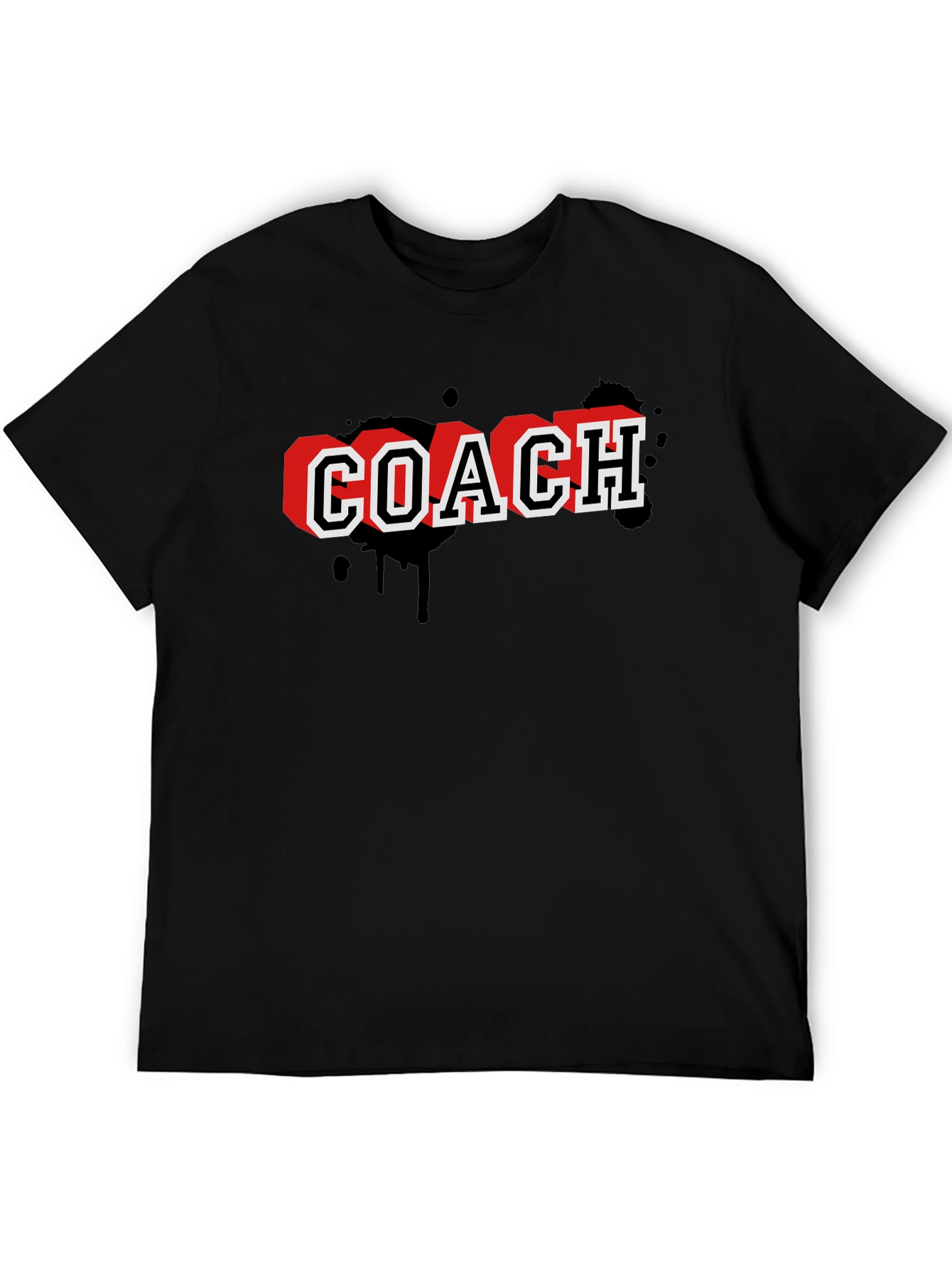 Coach Graphic T-Shirt - Black Cotton Tee