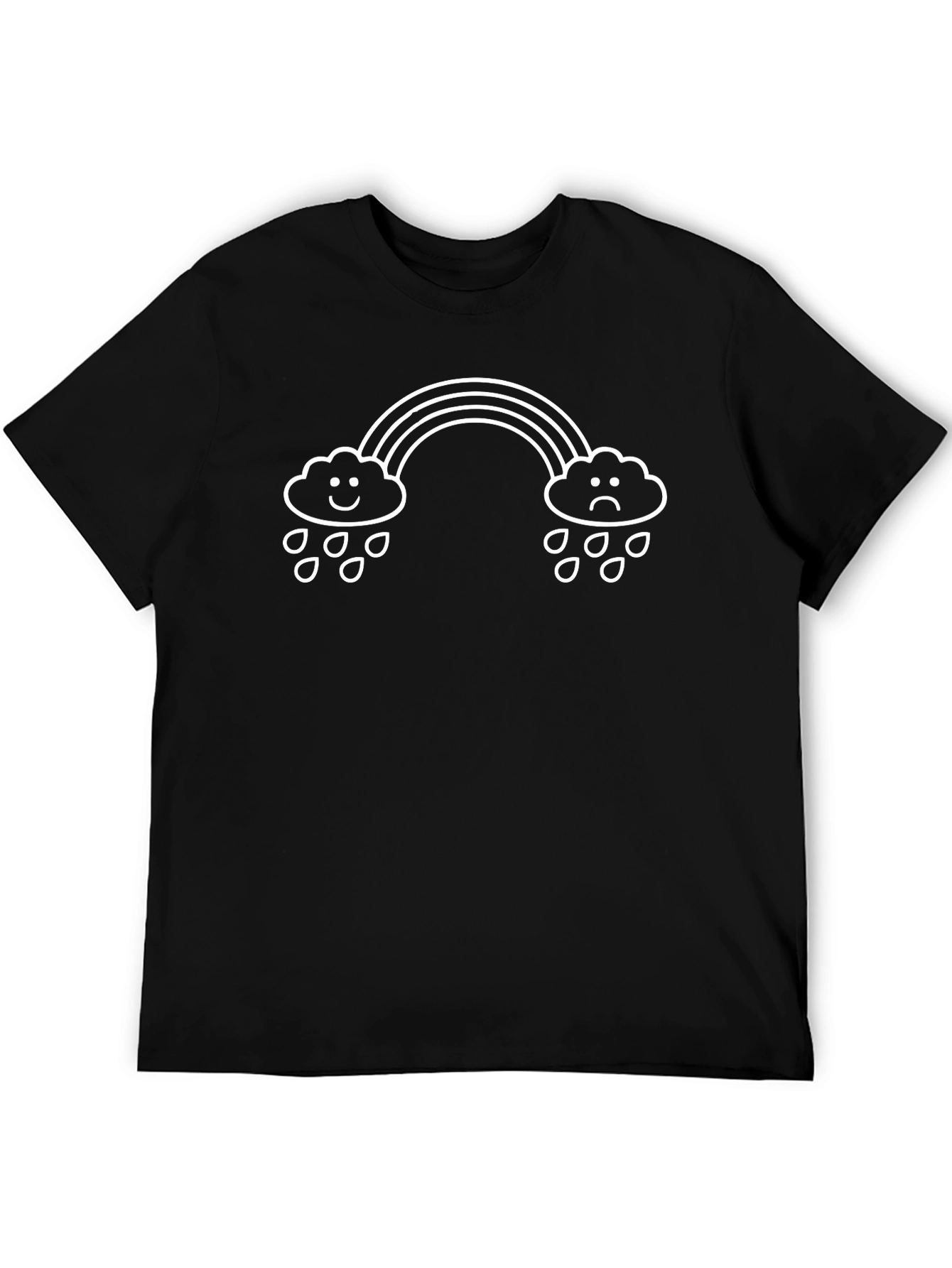 Rainbow Mood T-Shirt - Happy Sad Clouds