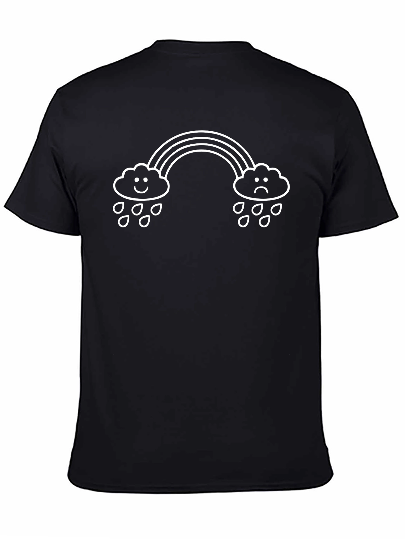 Rainbow Mood T-Shirt - Happy Sad Clouds