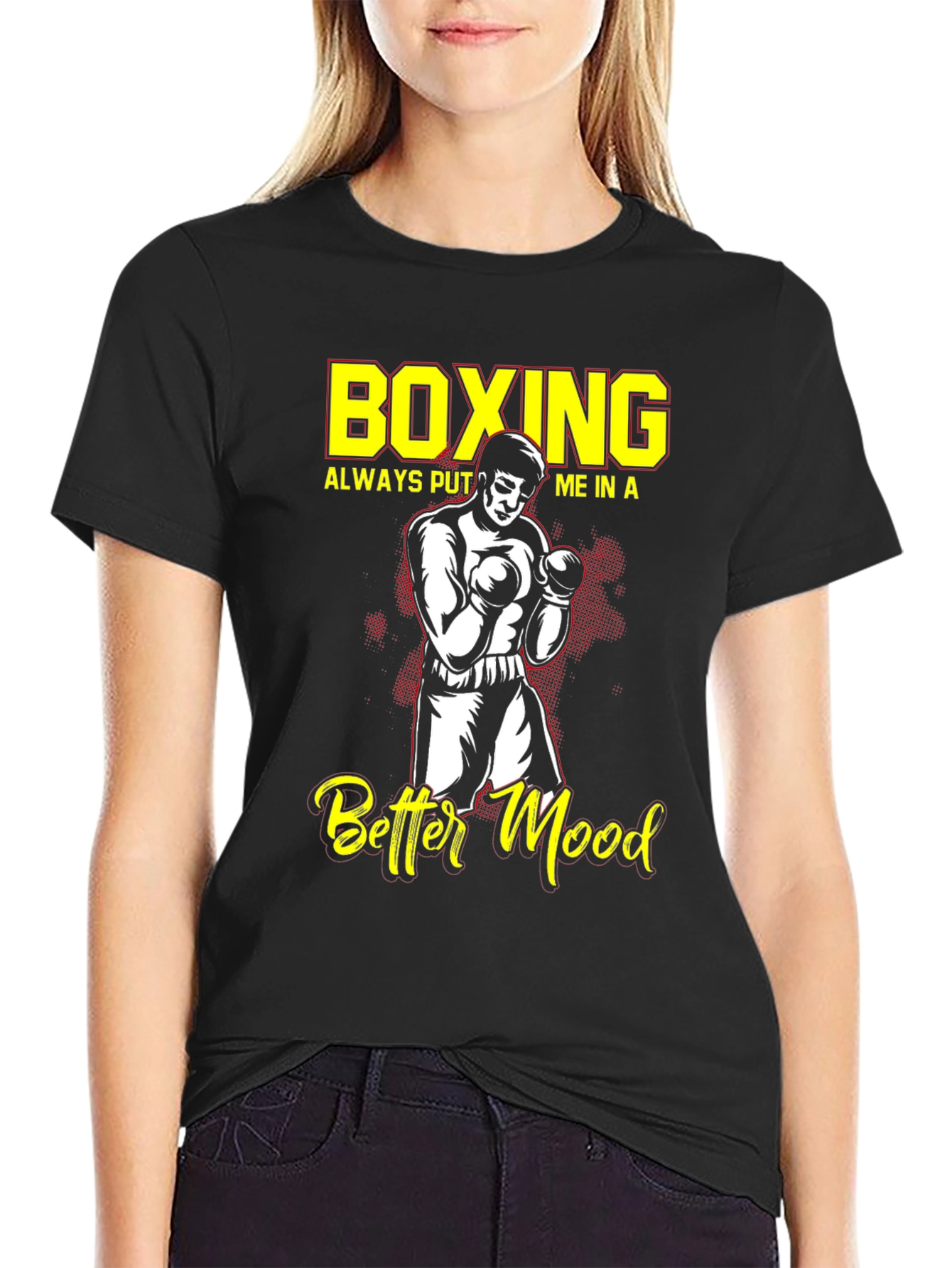 Boxing Better Mood T-Shirt Boxer Graphic Tee