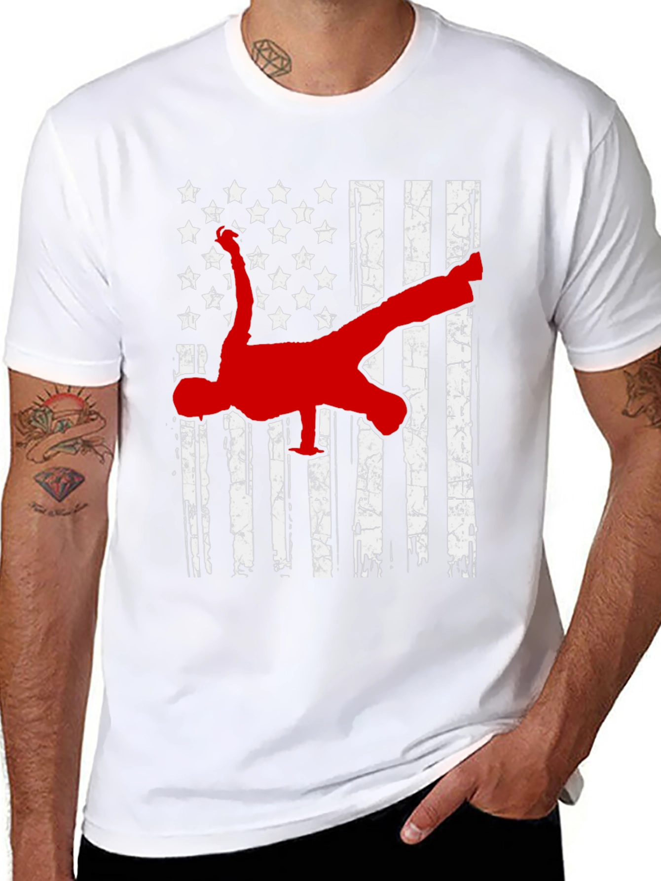 American Flag Breakdance T-Shirt