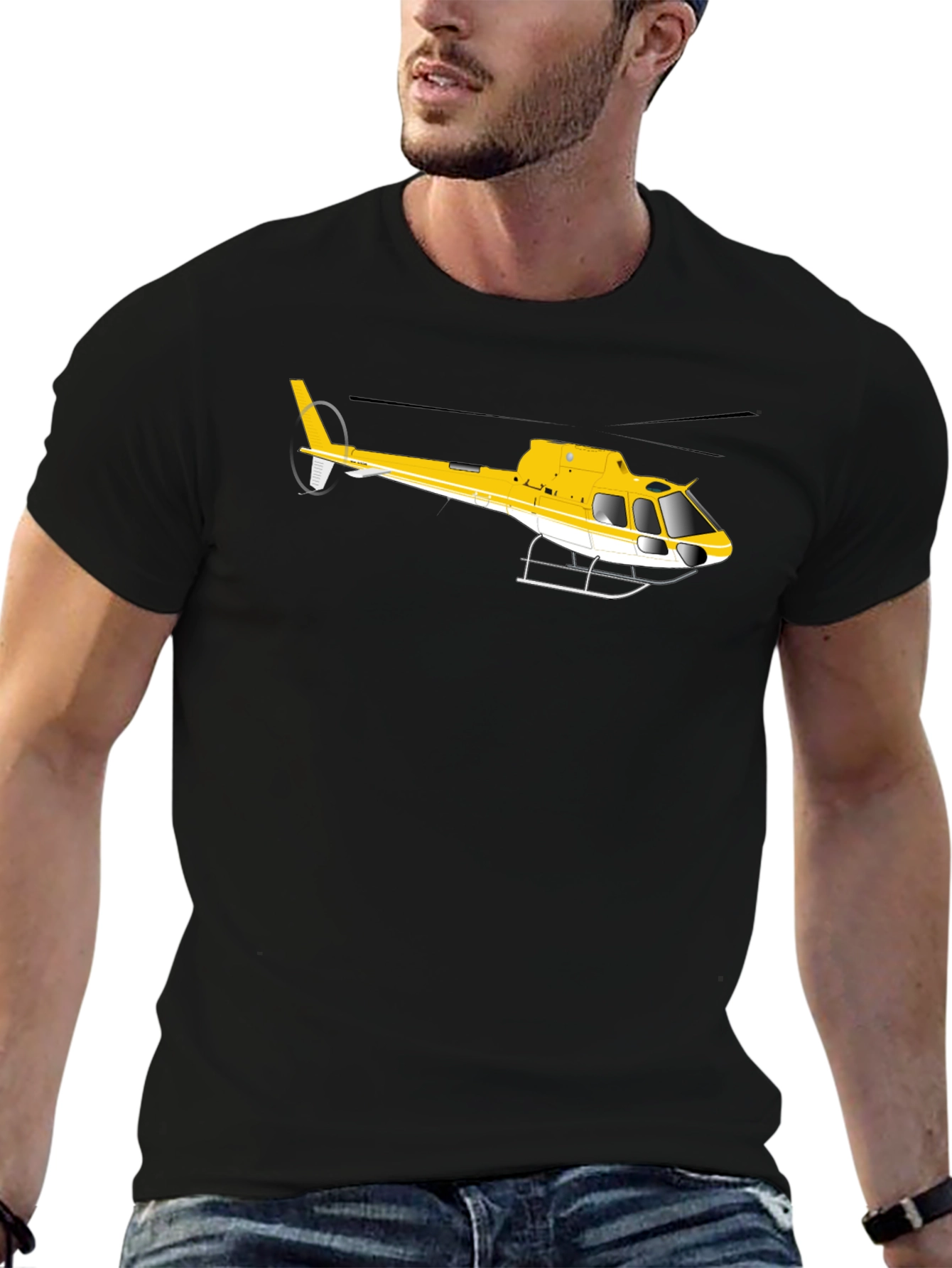 Helicopter Graphic Tee - Aviation Enthusiast Shirt