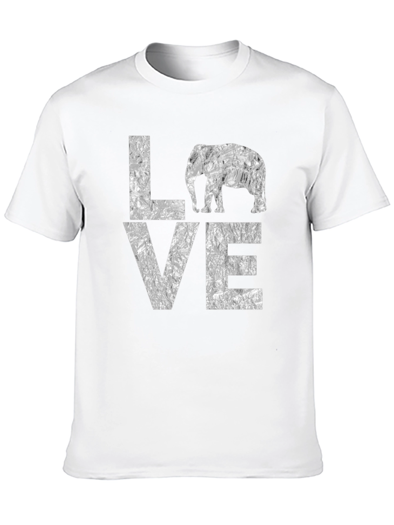 LOVE Elephant Graphic T-Shirt - Black