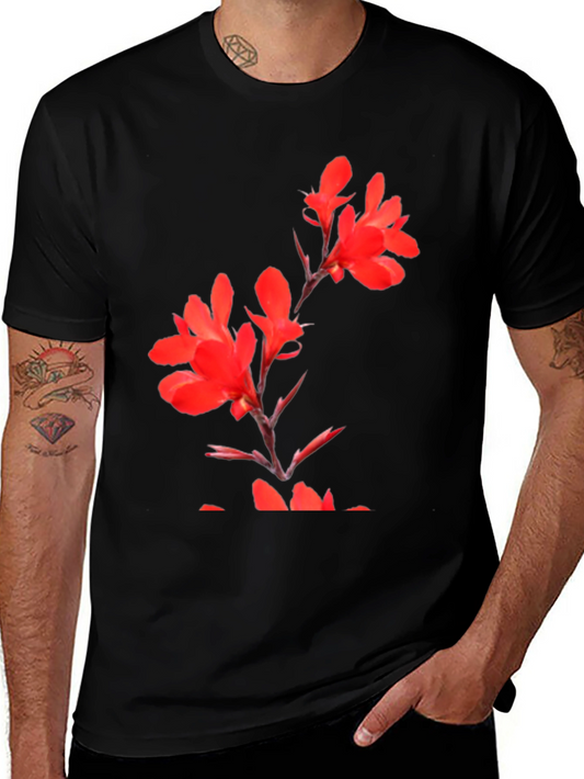Floral Print Black T-Shirt