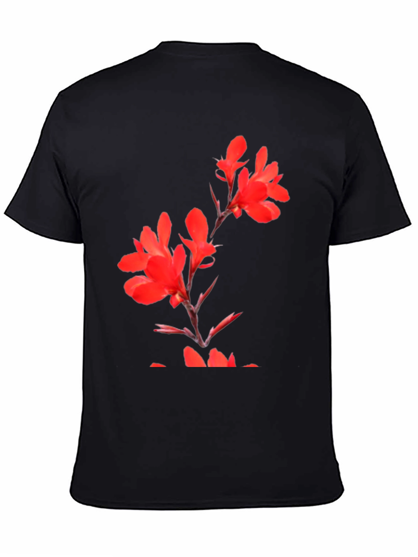 Floral Print Black T-Shirt