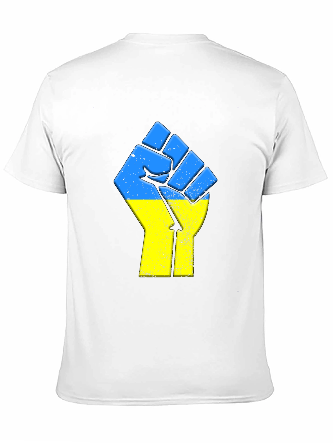 Ukraine Flag Fist Black T-Shirt Support Freedom
