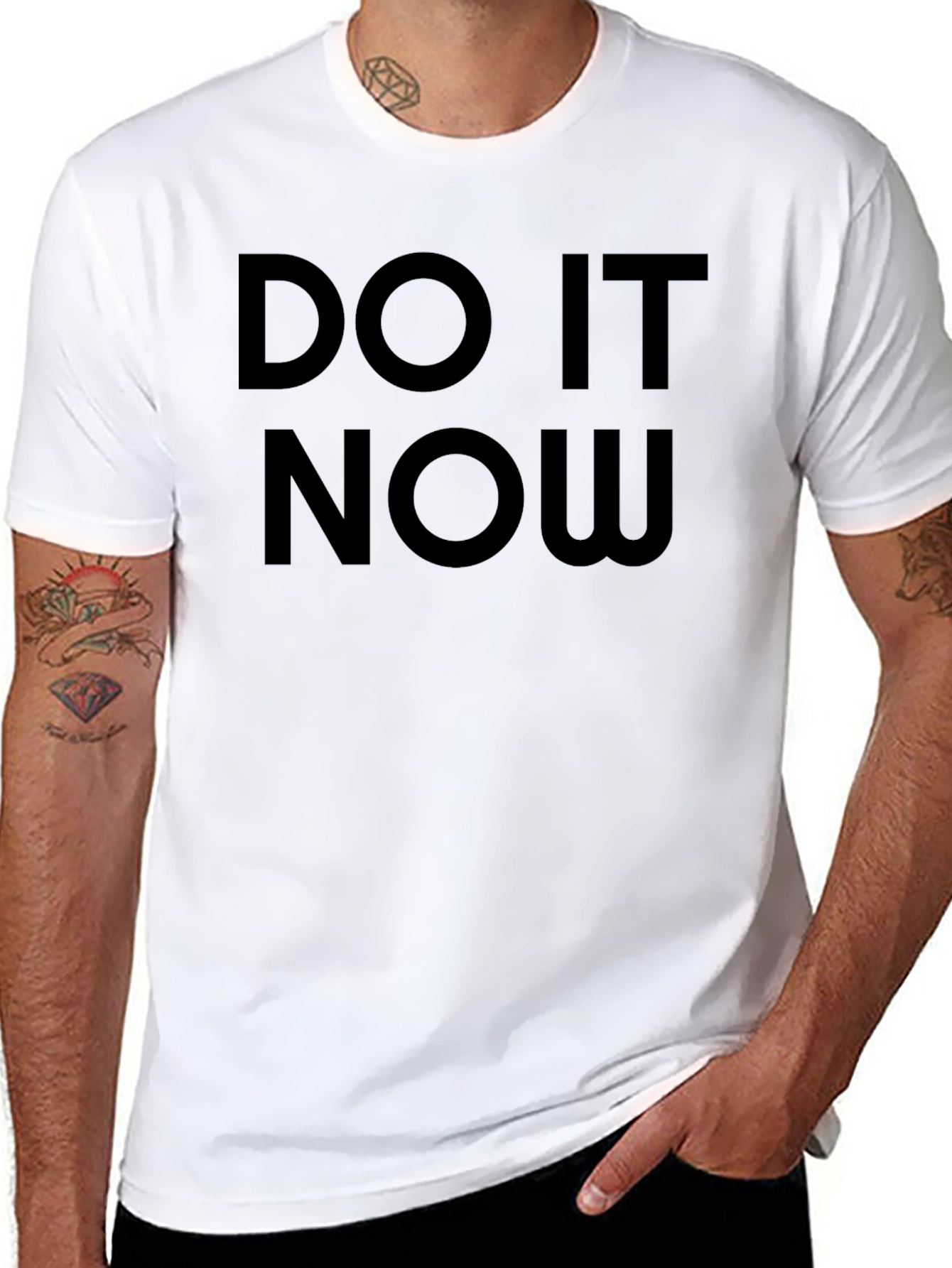 Do It Now Black Graphic Tee
