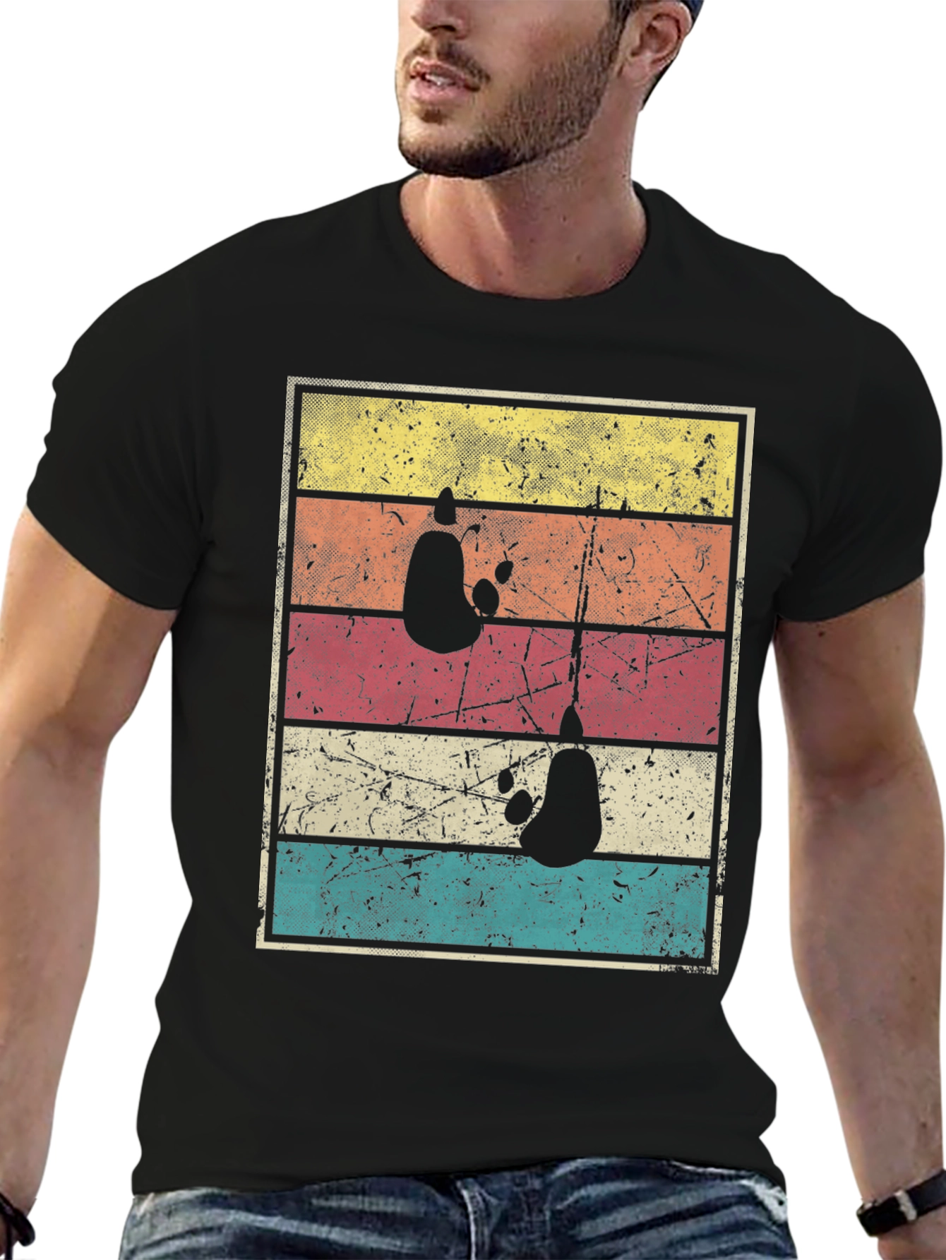 Retro Panda Bear T-Shirt - Distressed Graphic Tee